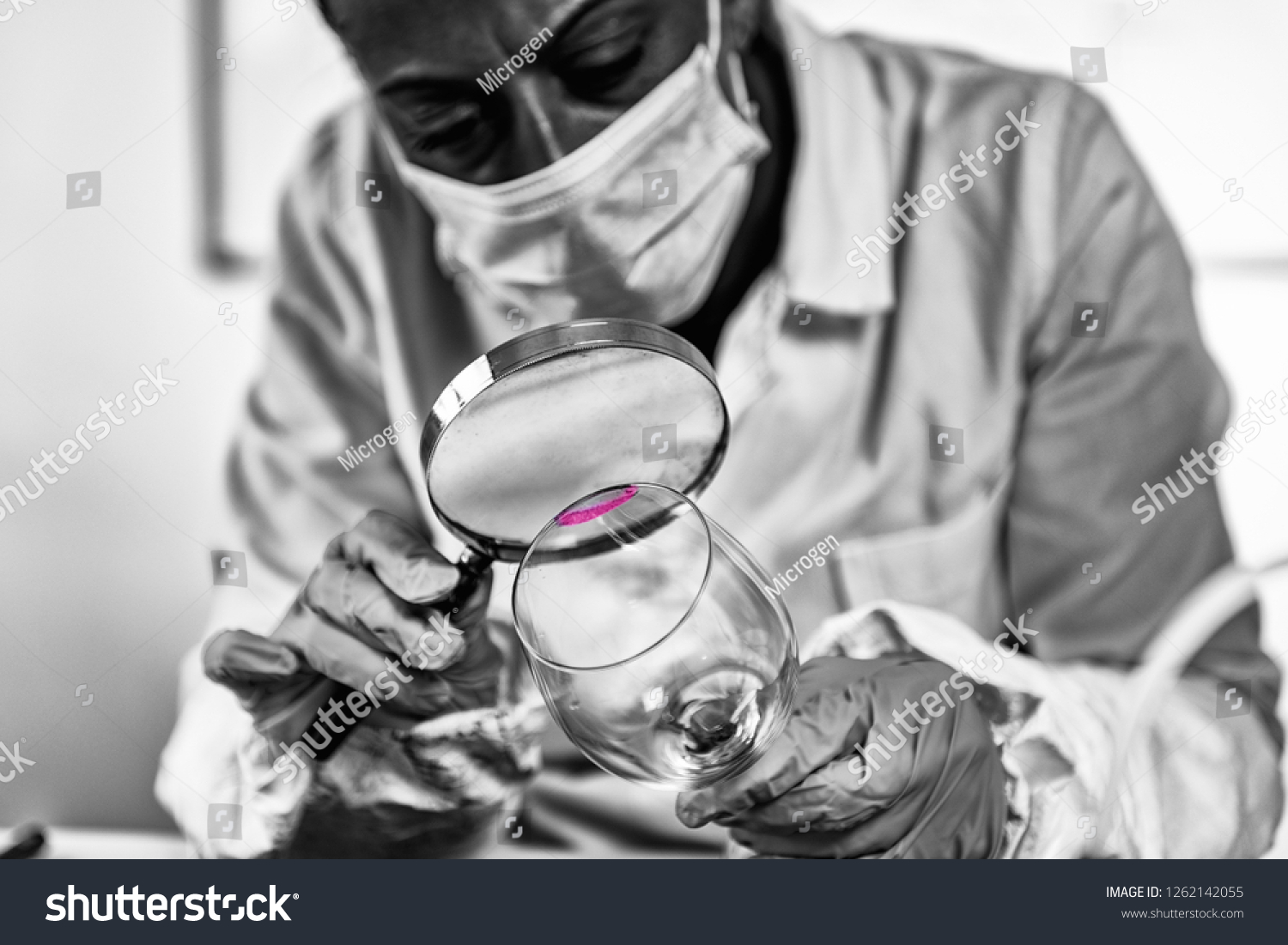 forensic evidence examination police laboratory analyst stock photo crime laboratory analyst