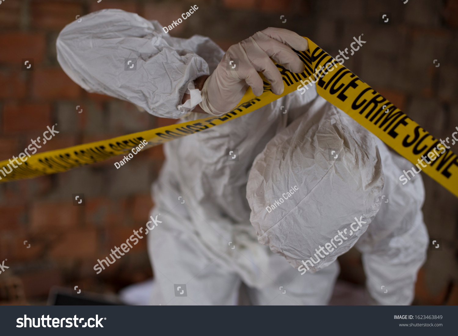 Forensic Pulling Crime Scene Track Order Stock Photo 1623463849 ...