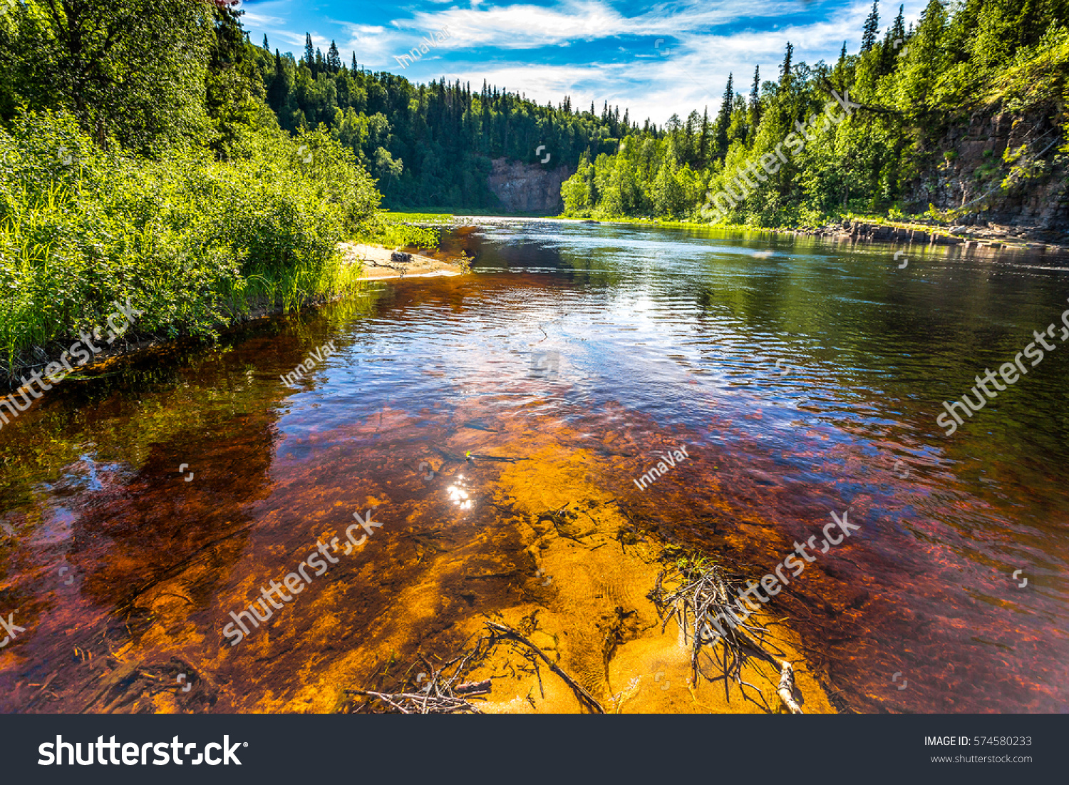 Forest River Panorama Landscape Stock Photo 574580233 - Shutterstock