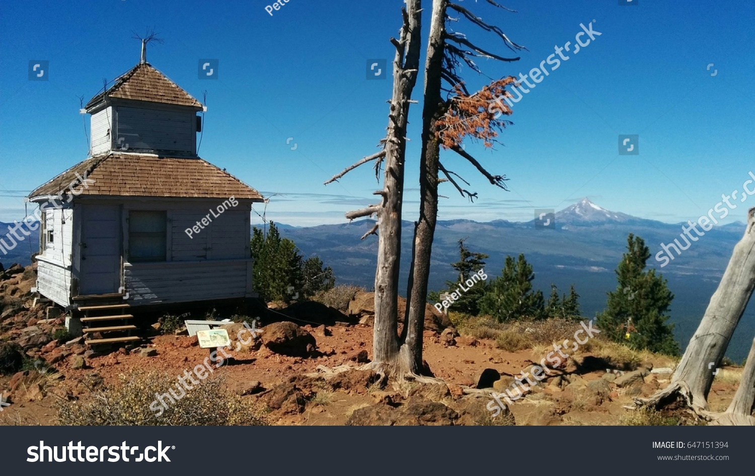 Forest Service Ranger Cabin Summit Black Stock Photo Edit Now