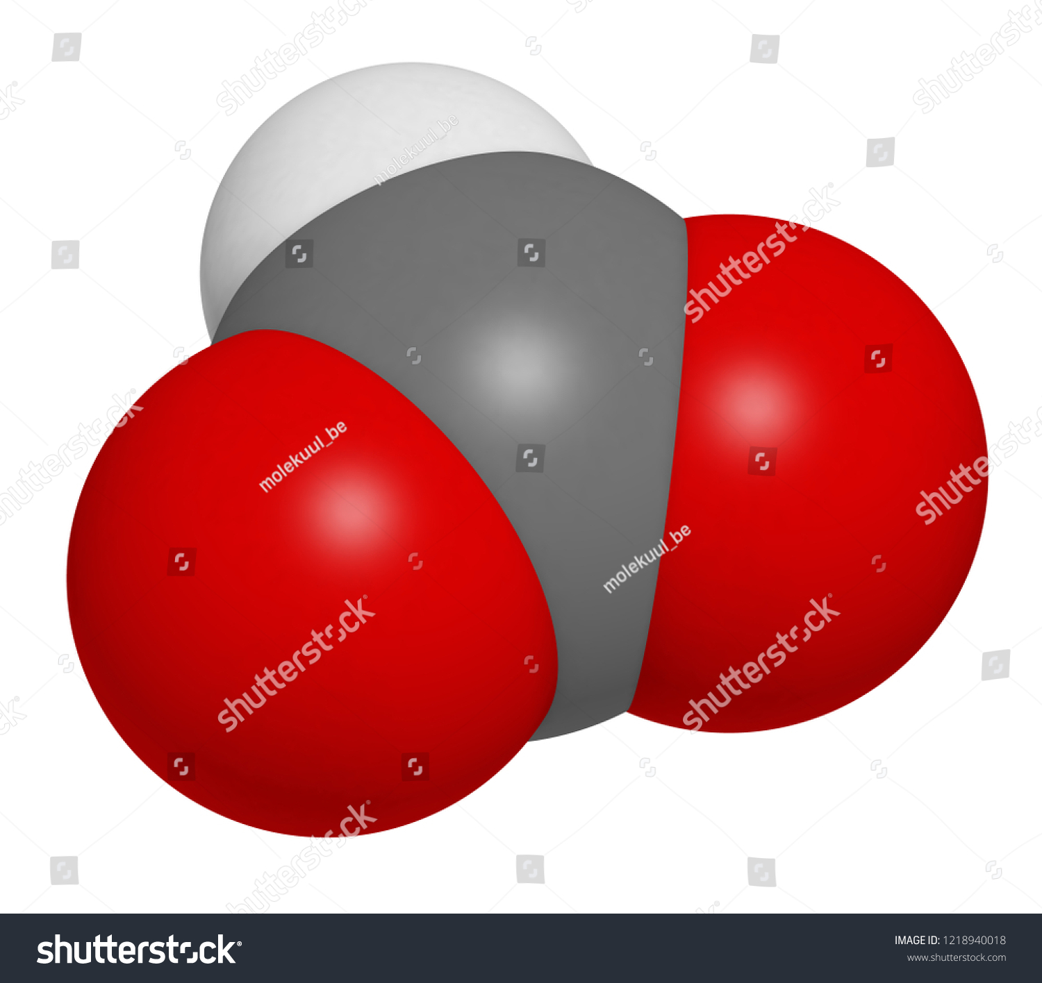 Formate Anion Chemical Structure 3d Rendering Stock Illustration ...