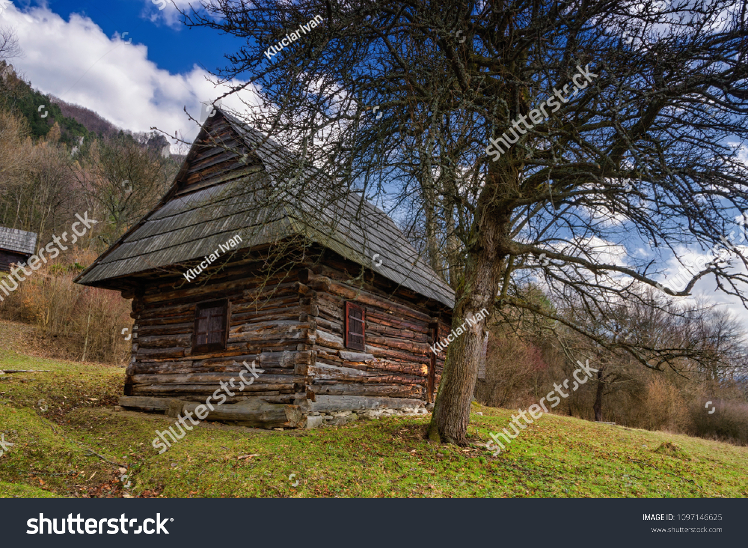 Former Typical Settlement Preserved Complex Carpathians Stock