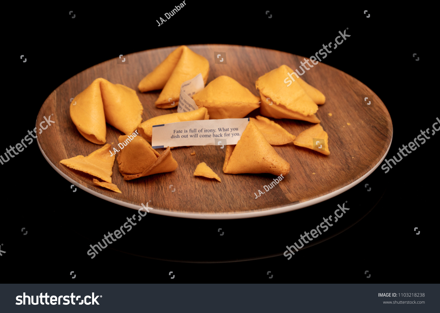 Fortune Cookie Says That Fate Full Stock Photo Edit Now