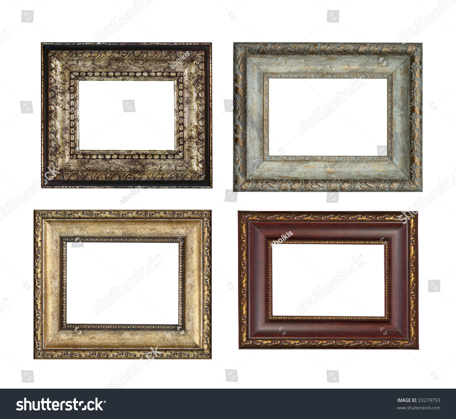 Four Antique Picture Frames High Resolution Stock Photo 33279793 ...