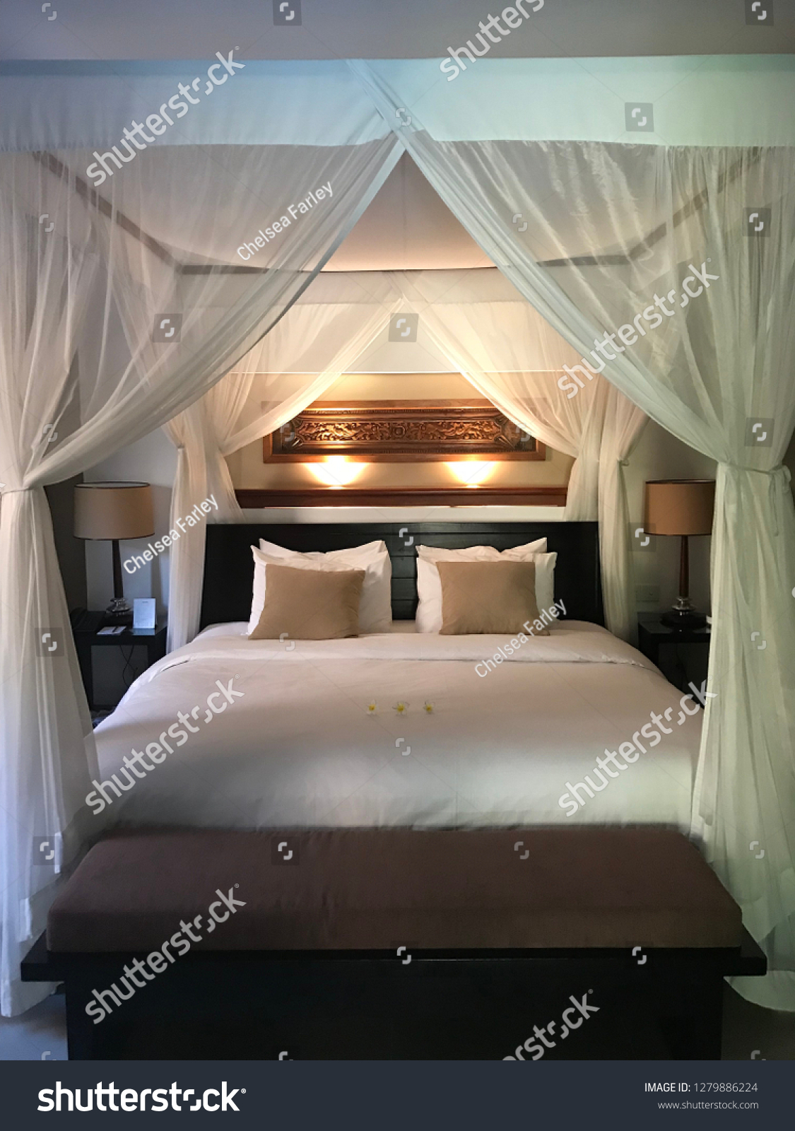 Four Poster Bed Luxurious Balinese Villa Stock Photo Edit Now
