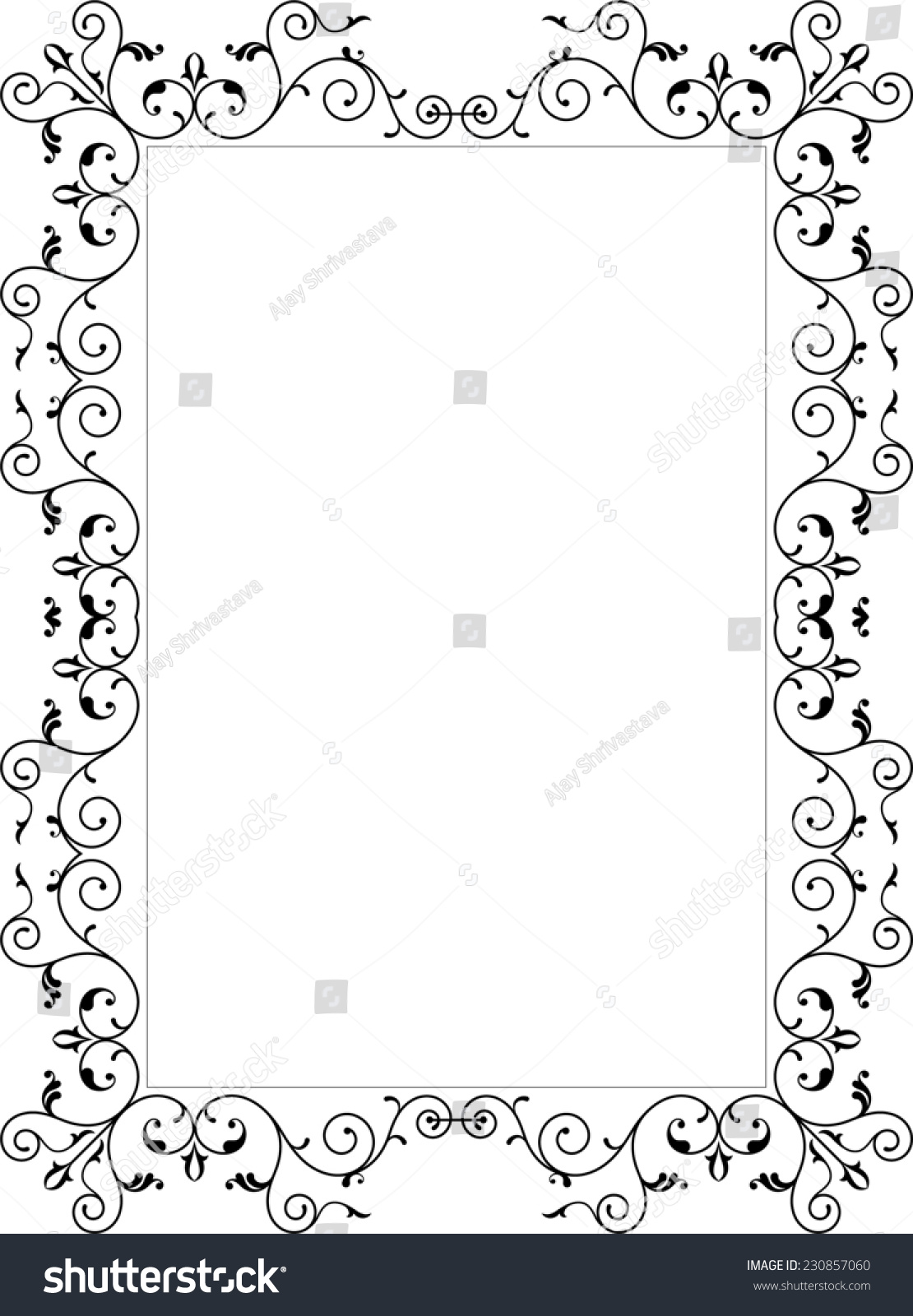 Frame Border Design Stock Illustration 230857060 | Shutterstock