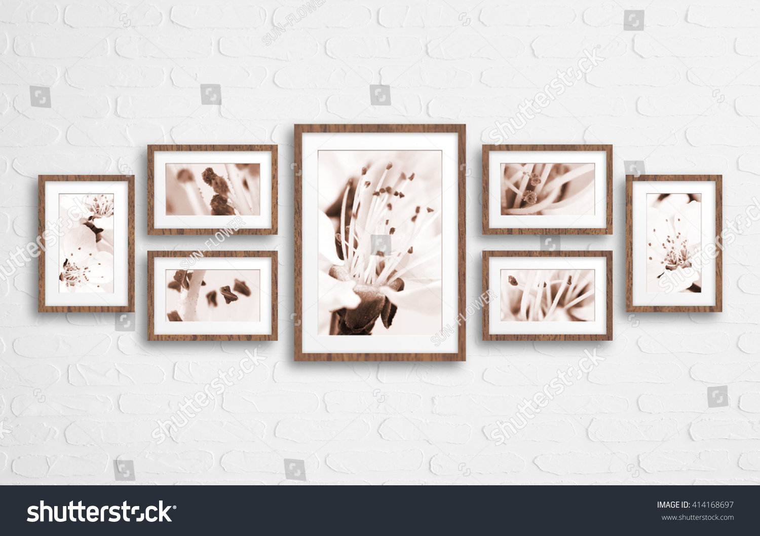 Download Frames Collage Floral Postersseven Sets Mockup Stock Photo Edit Now 414168697 PSD Mockup Templates
