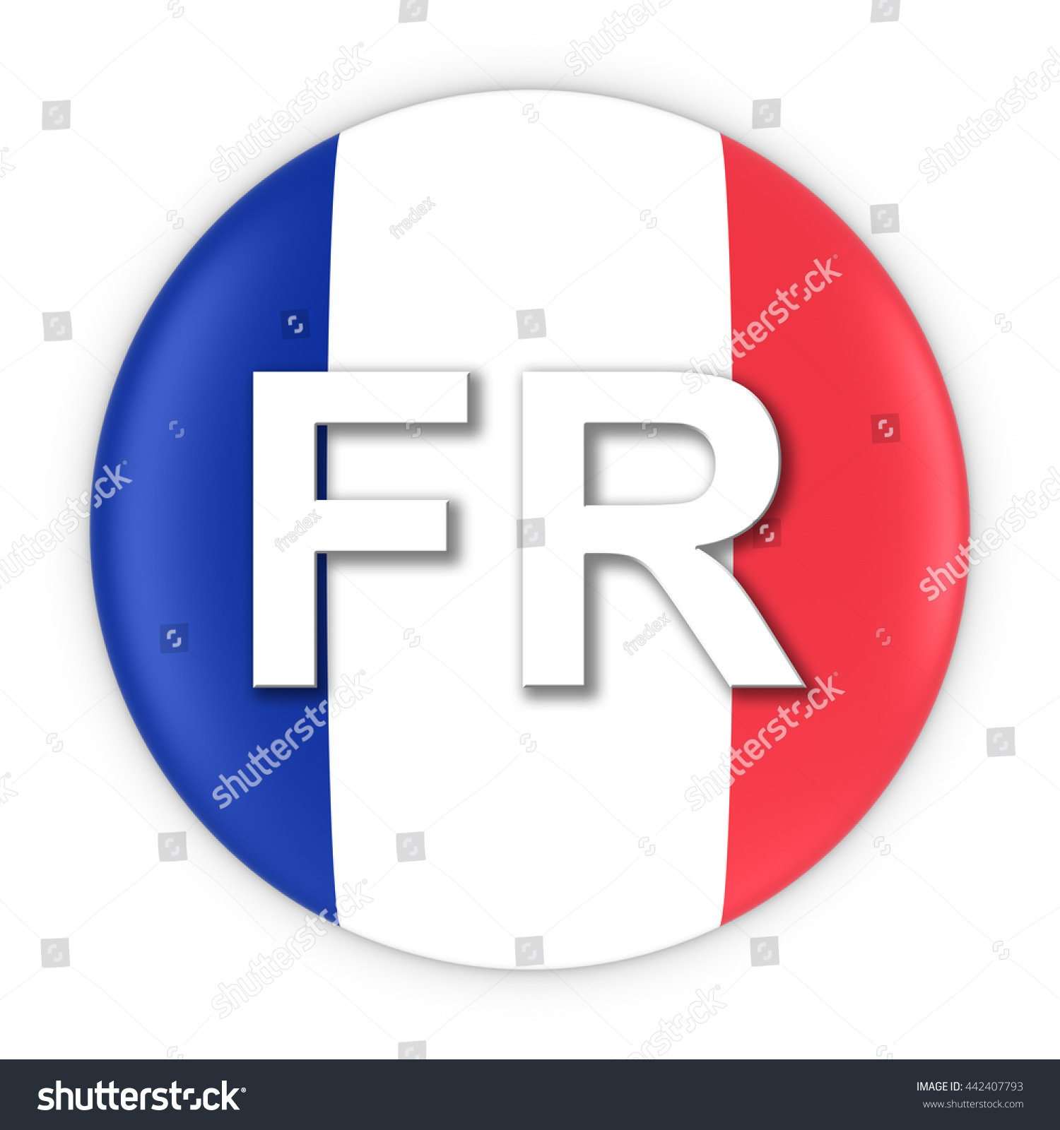 France Flag Button Two Letter Country Stock Illustration France Flag Button Two Letter Country Stock Illustration