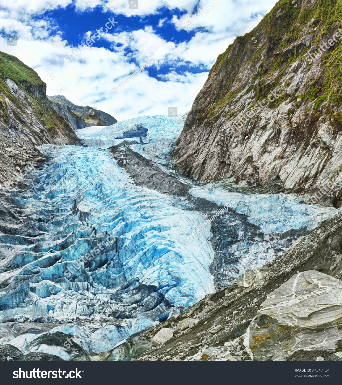 Franz Josef Glacier In New Zealand Stock Photo 97347134 : Shutterstock