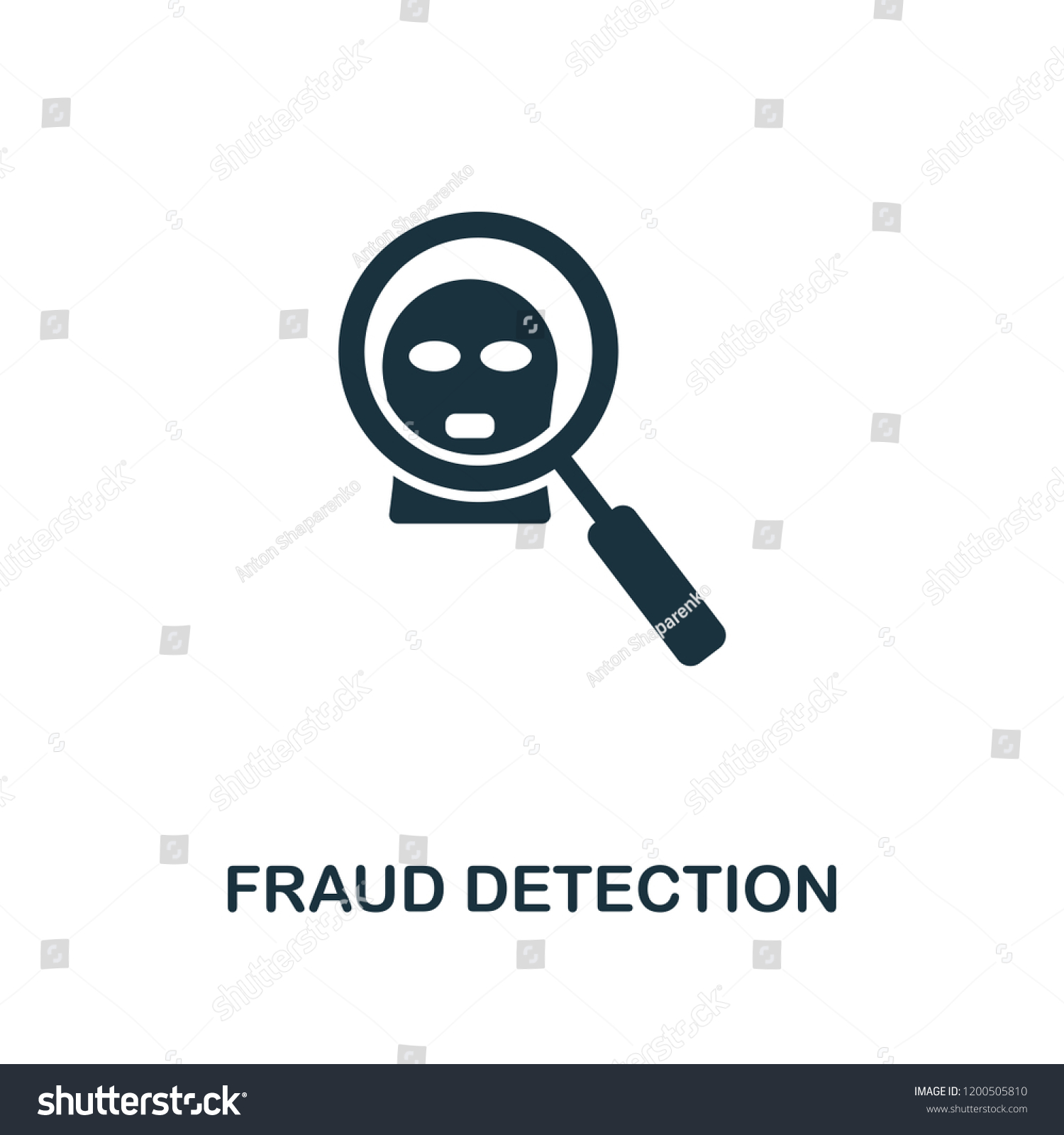 Fraud Detection Icon Monochrome Style Design Stock Illustration ...