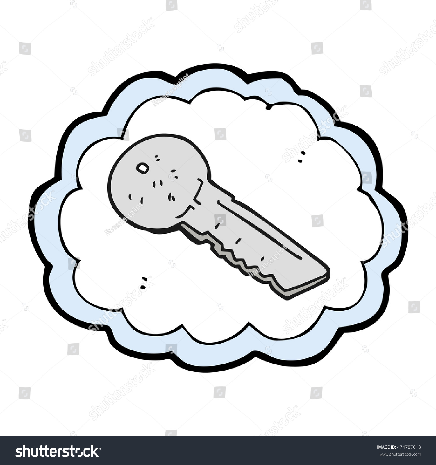 Freehand Drawn Cartoon Door Key Stock Illustration 474787618 | Shutterstock