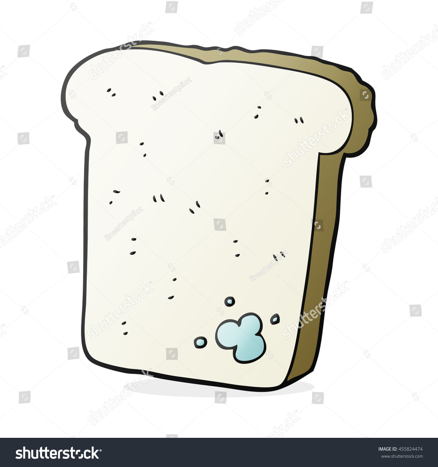 Freehand Drawn Cartoon Mouldy Bread Stock Illustration ...
