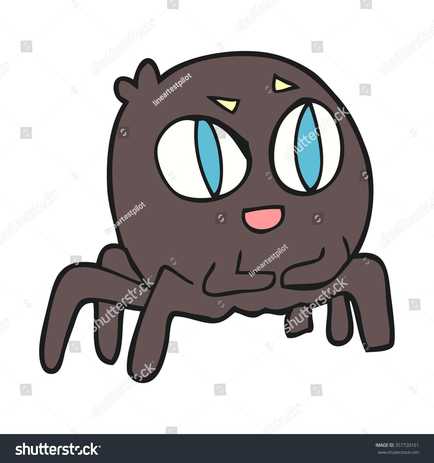 Freehand Drawn Cartoon Spider Stock Photo 357720161 : Shutterstock