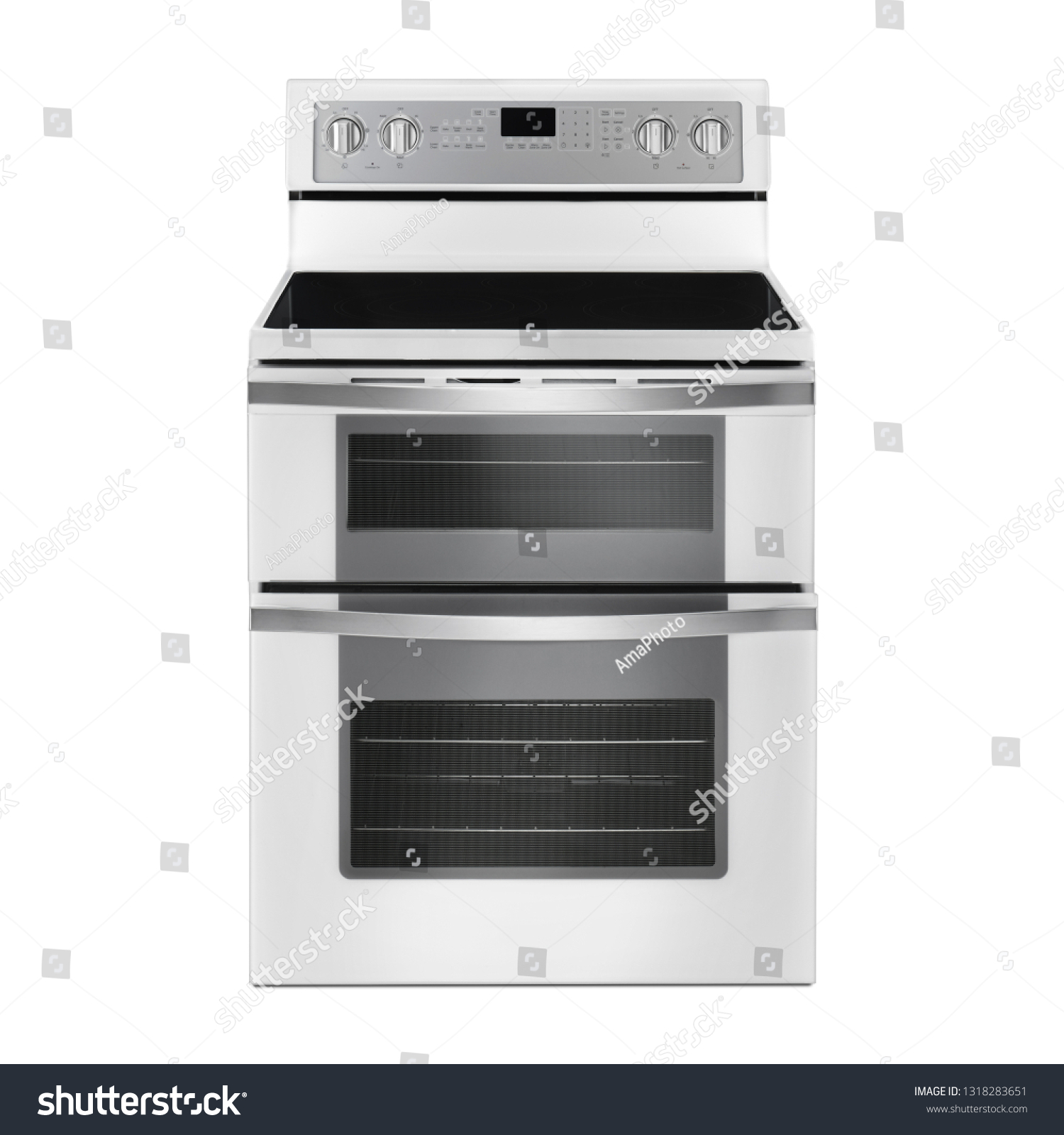 Freestanding Electric Range Isolated Front View Stock Photo Edit