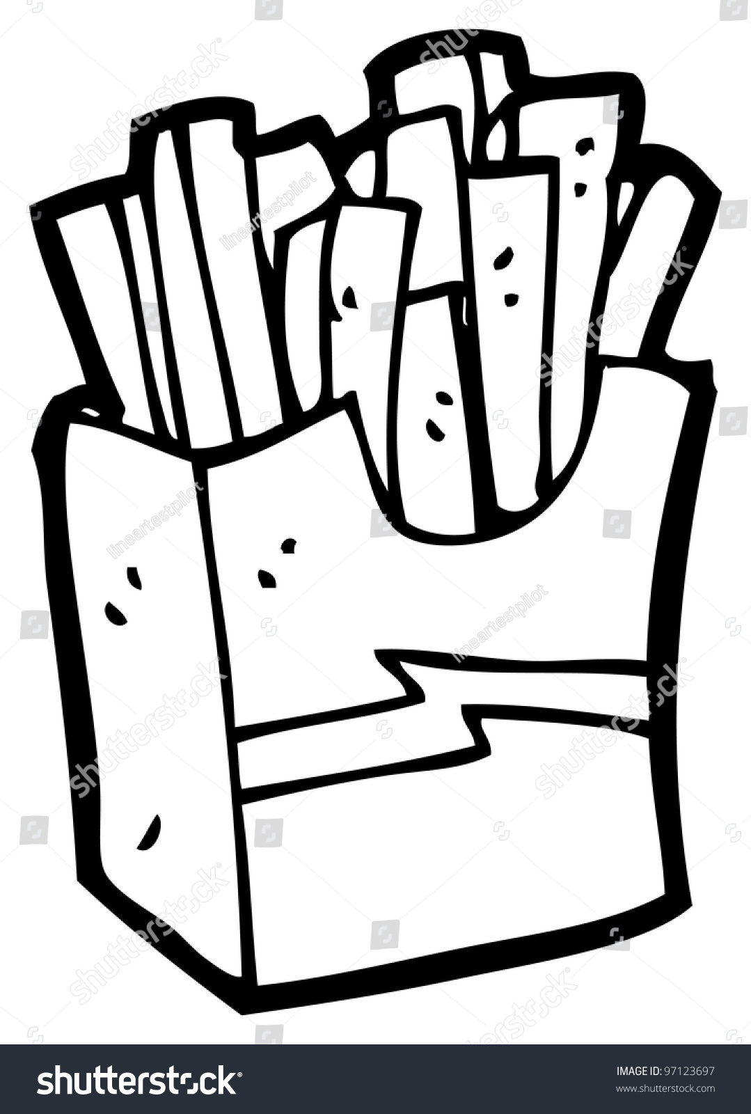 French Fries Cartoon Stock Illustration 97123697 - Shutterstock