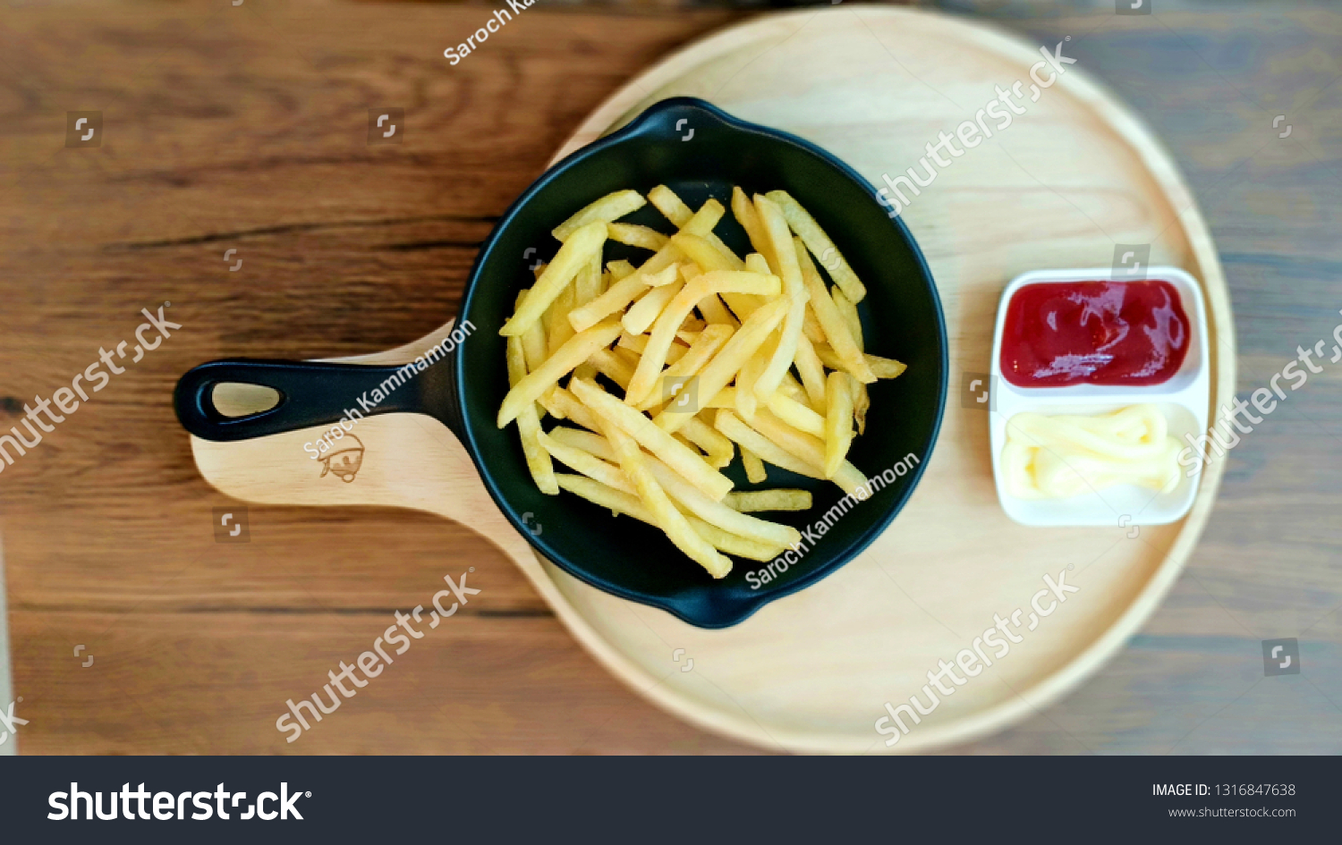 French Fries Food Set Korean Dessert Stock Photo Edit Now