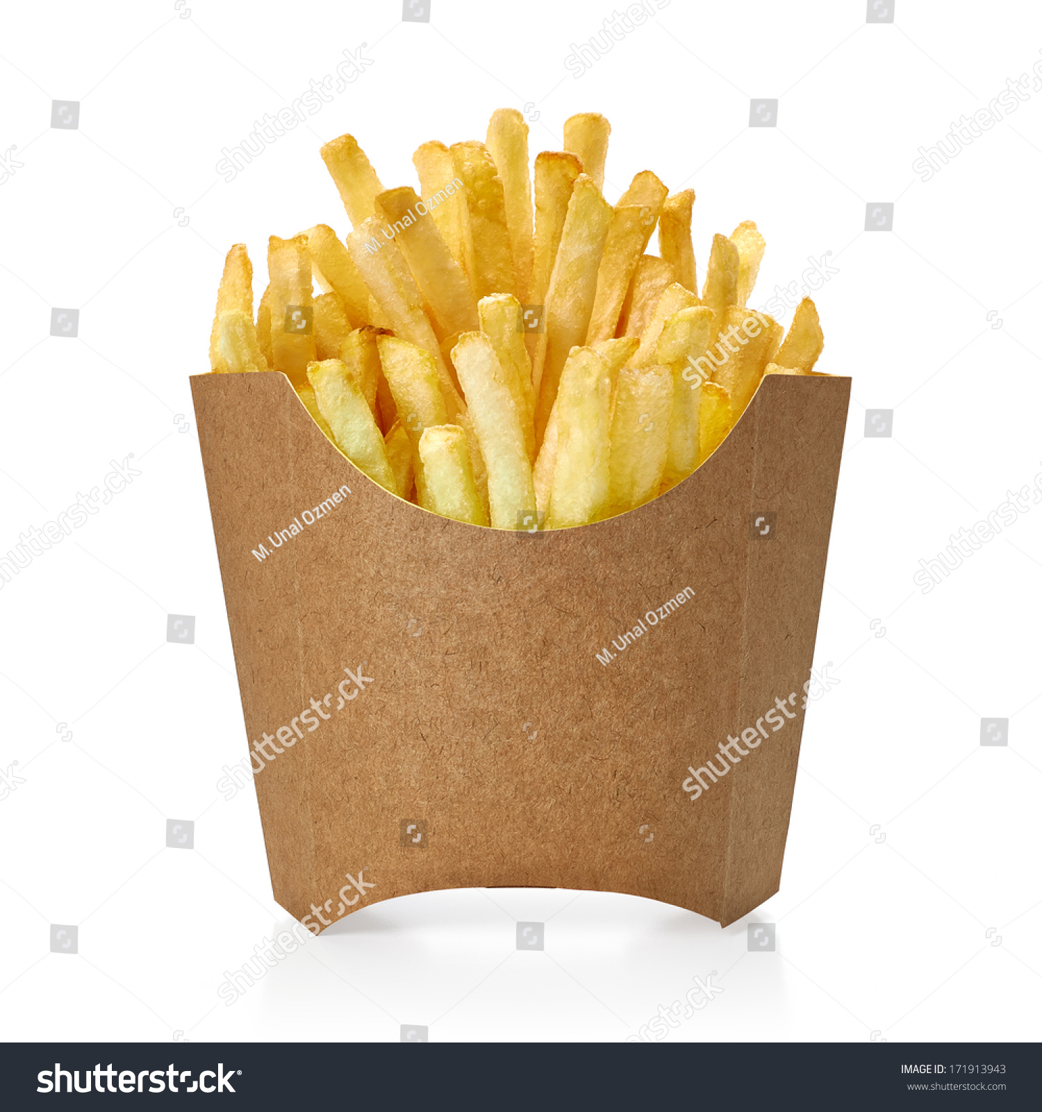 Download French Fries Kraft Blank Paper Fry Stock Photo Edit Now 171913943