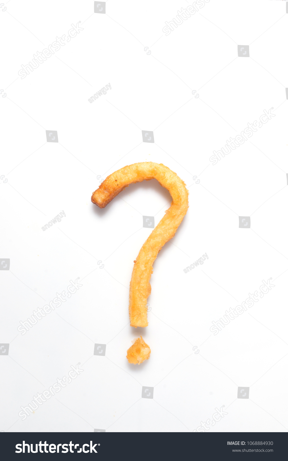 French Fries Question Mark Shape Stock Photo 1068884930 | Shutterstock