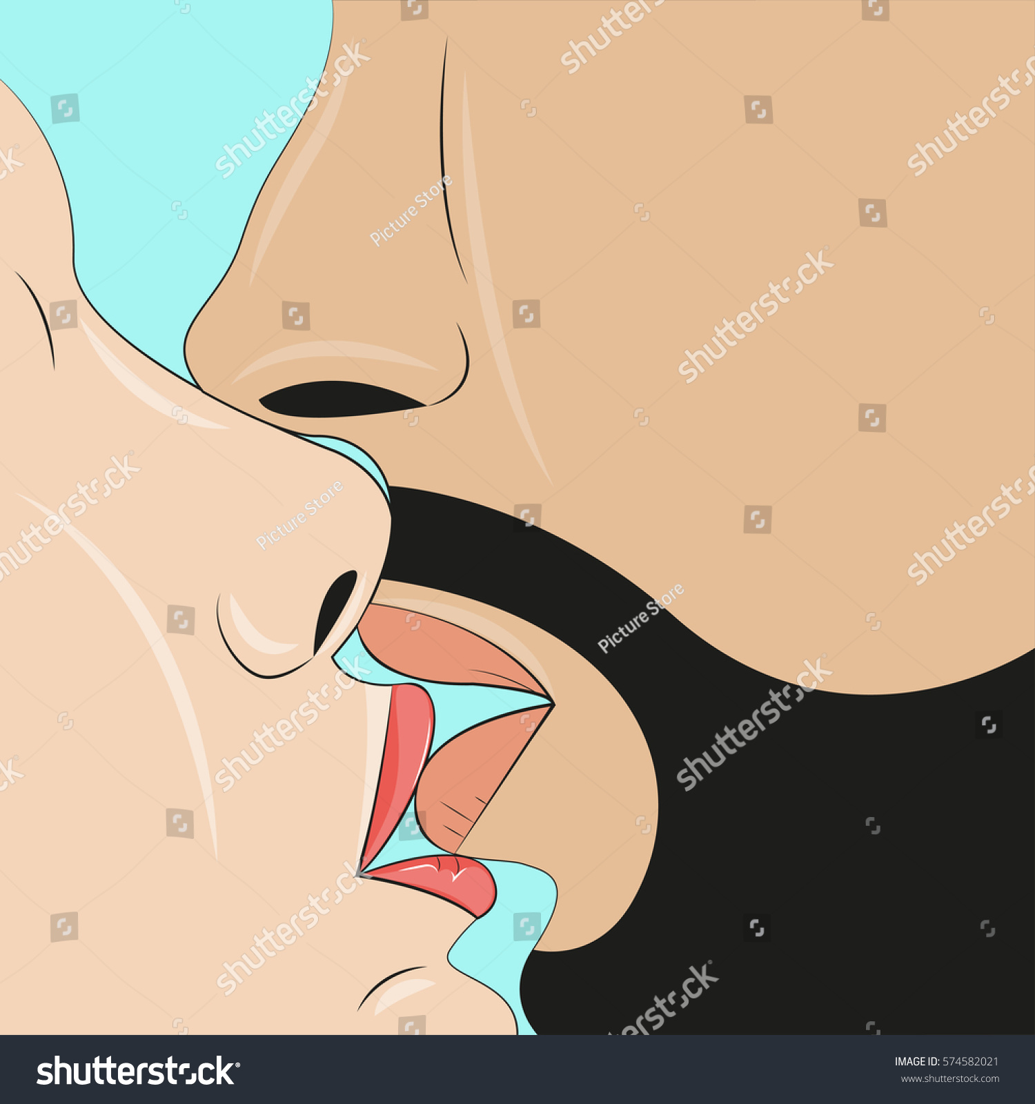 Kissing Tongue French Kiss