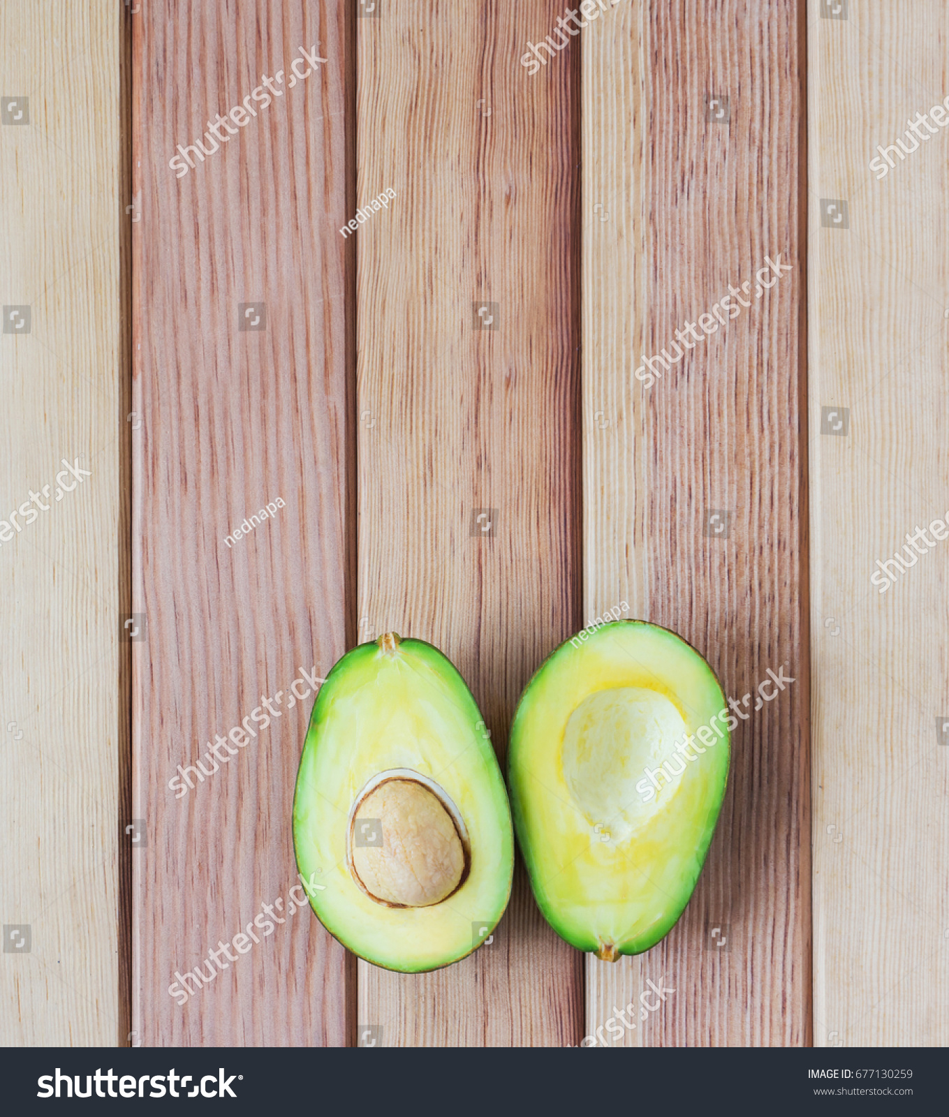 Fresh Avocado Fruits Cut Half On Stock Photo Edit Now