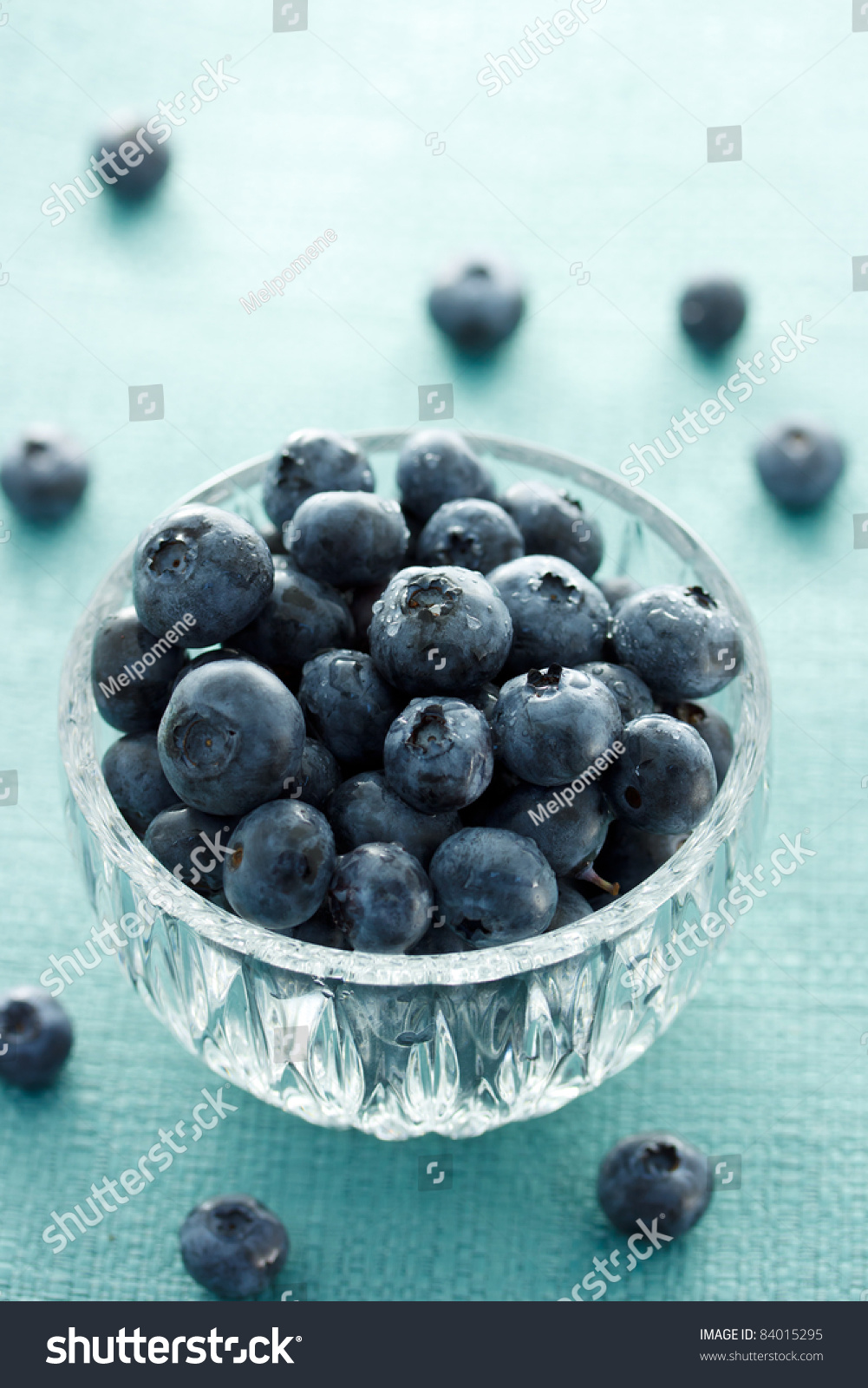 Fresh Blueberries In Glass Cup Stock Photo 84015295 : Shutterstock