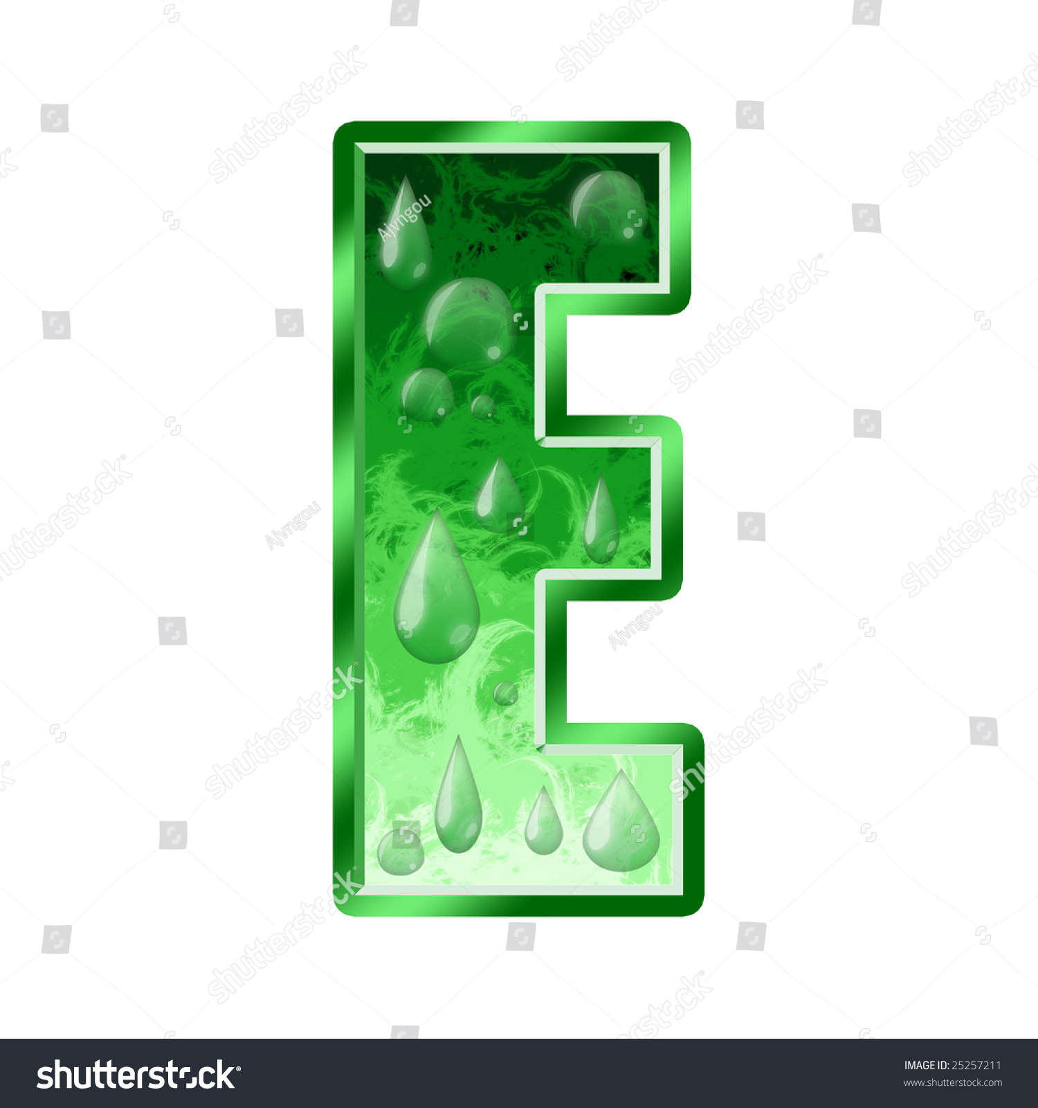 Fresh Green Letter E Stock Illustration 25257211 | Shutterstock