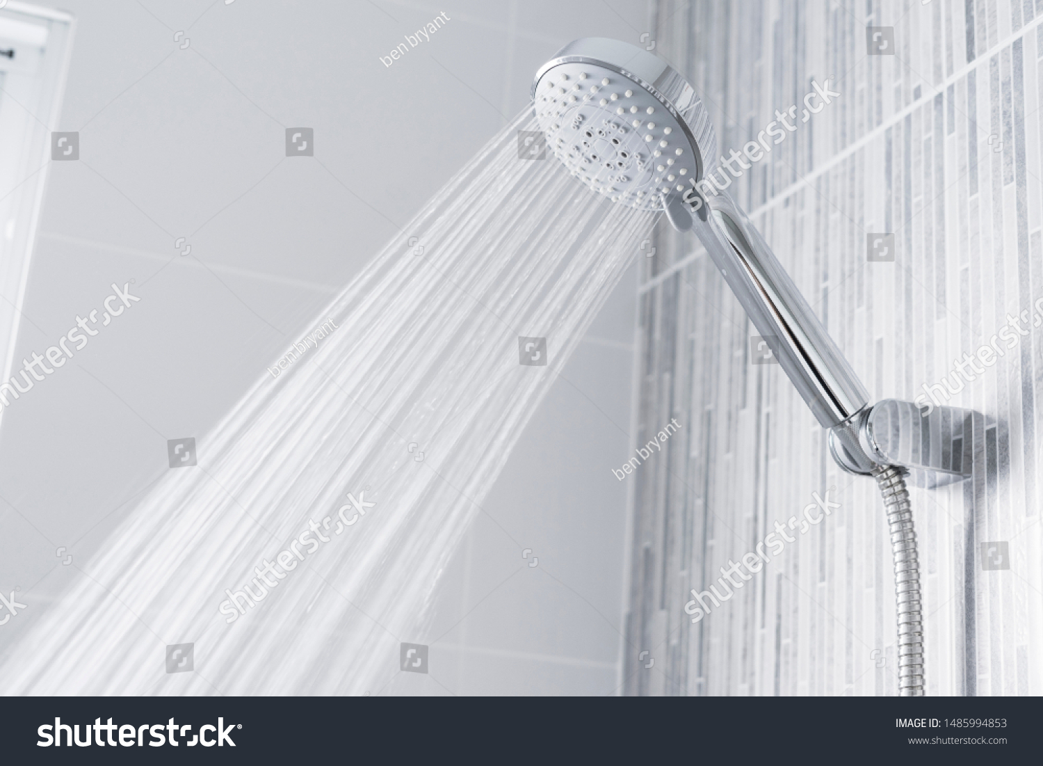 Fresh Shower Behind Wet Glass Window Stock Image Download Now