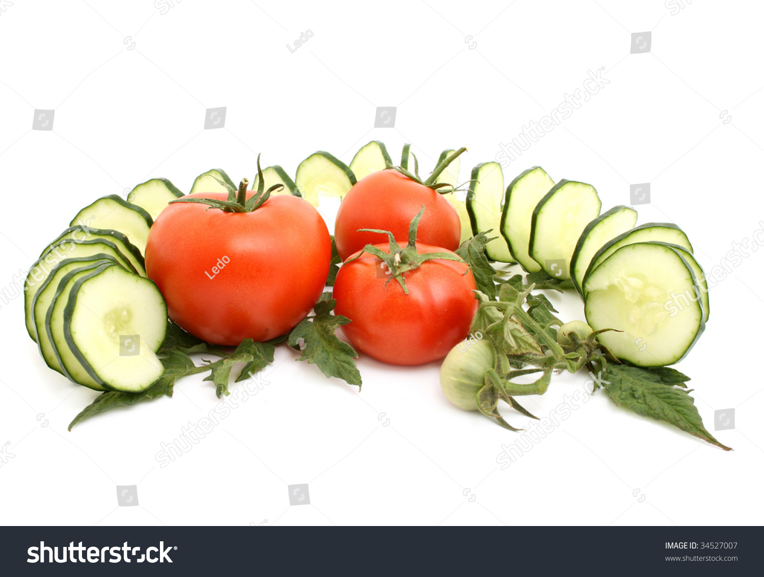 Fresh Vegetable Isolated On White Stock Photo 34527007 : Shutterstock