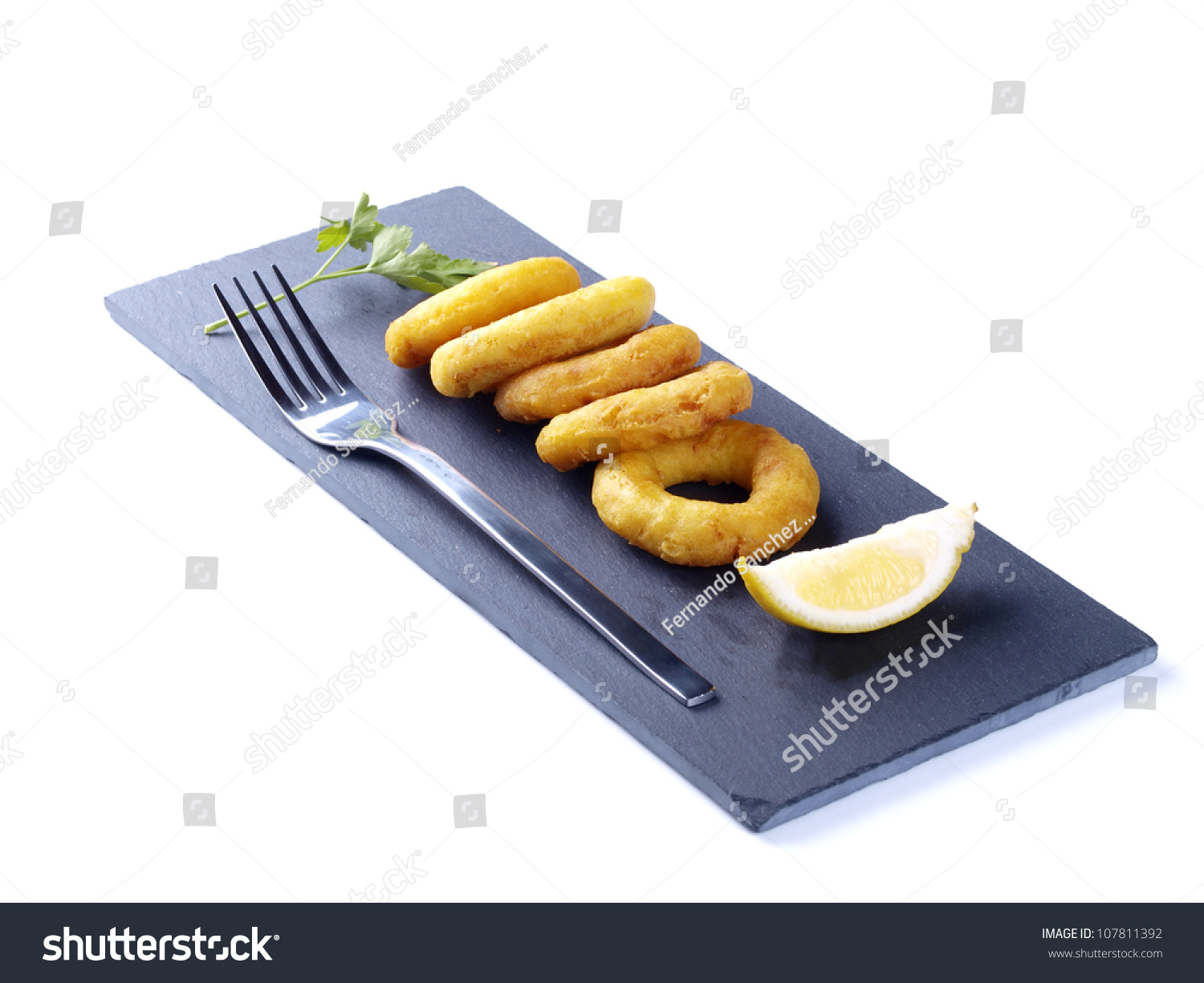 Fried Calamari Spanish Tapa Typical Spanish Stock Photo Edit Now