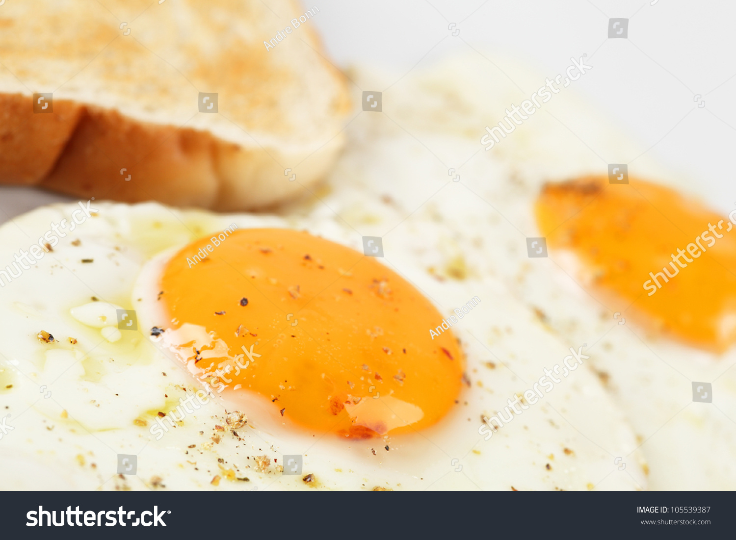 Fried Egg And Bread Stock Photo 105539387 : Shutterstock