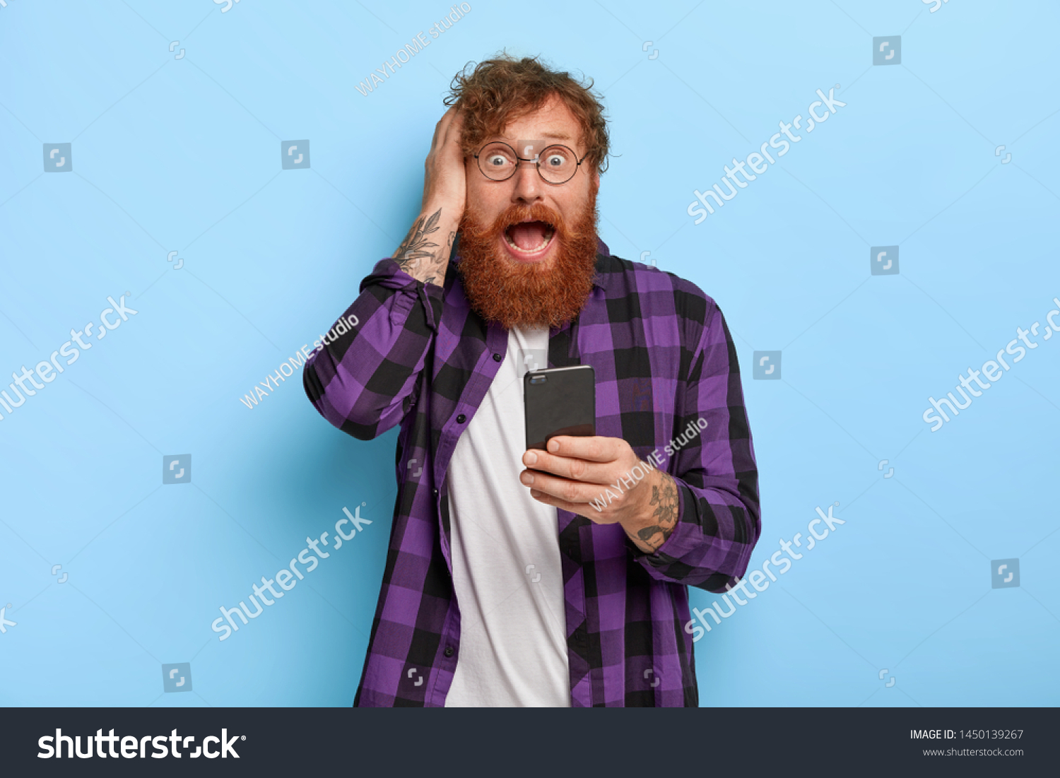 Frightened Worried Man Red Hair Thick Stock Photo Edit Now