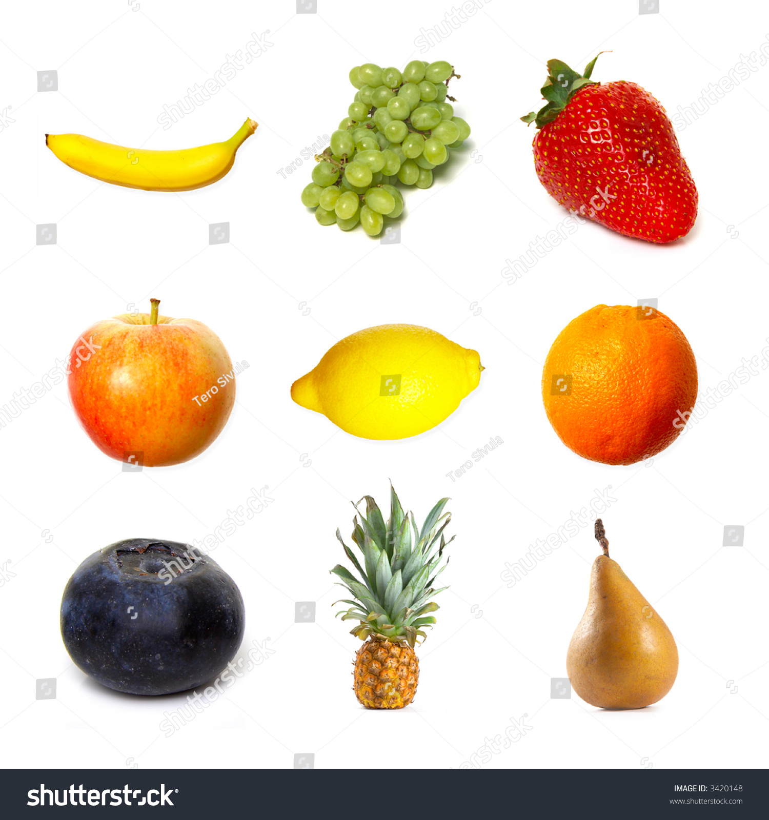 Fruit - Apple, Lemon, Banana, Apple, Pinapple, Grape, Strawberry, Pear ...