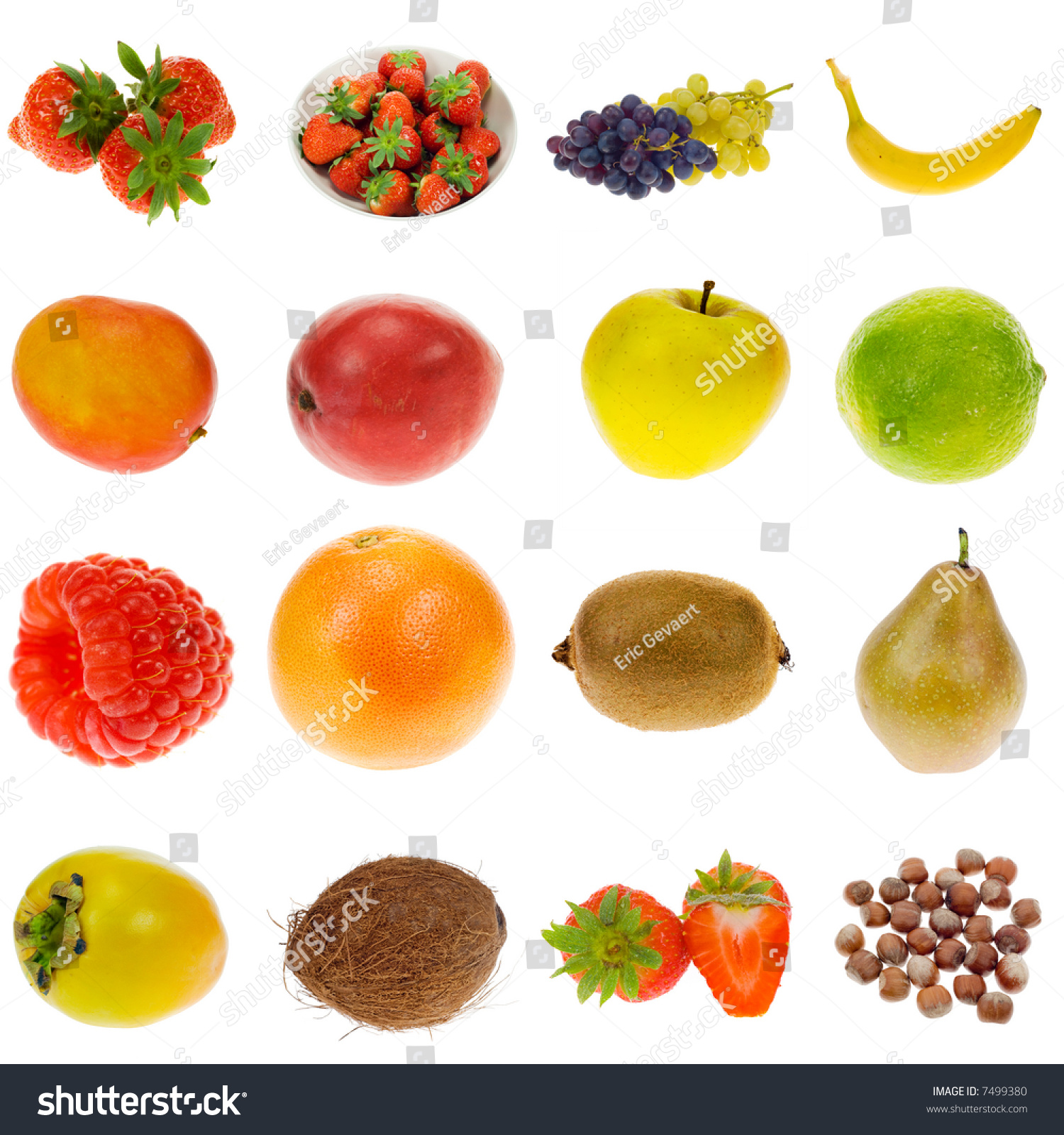 Fruit Collection Isolated On A White Background, All Pieces ...