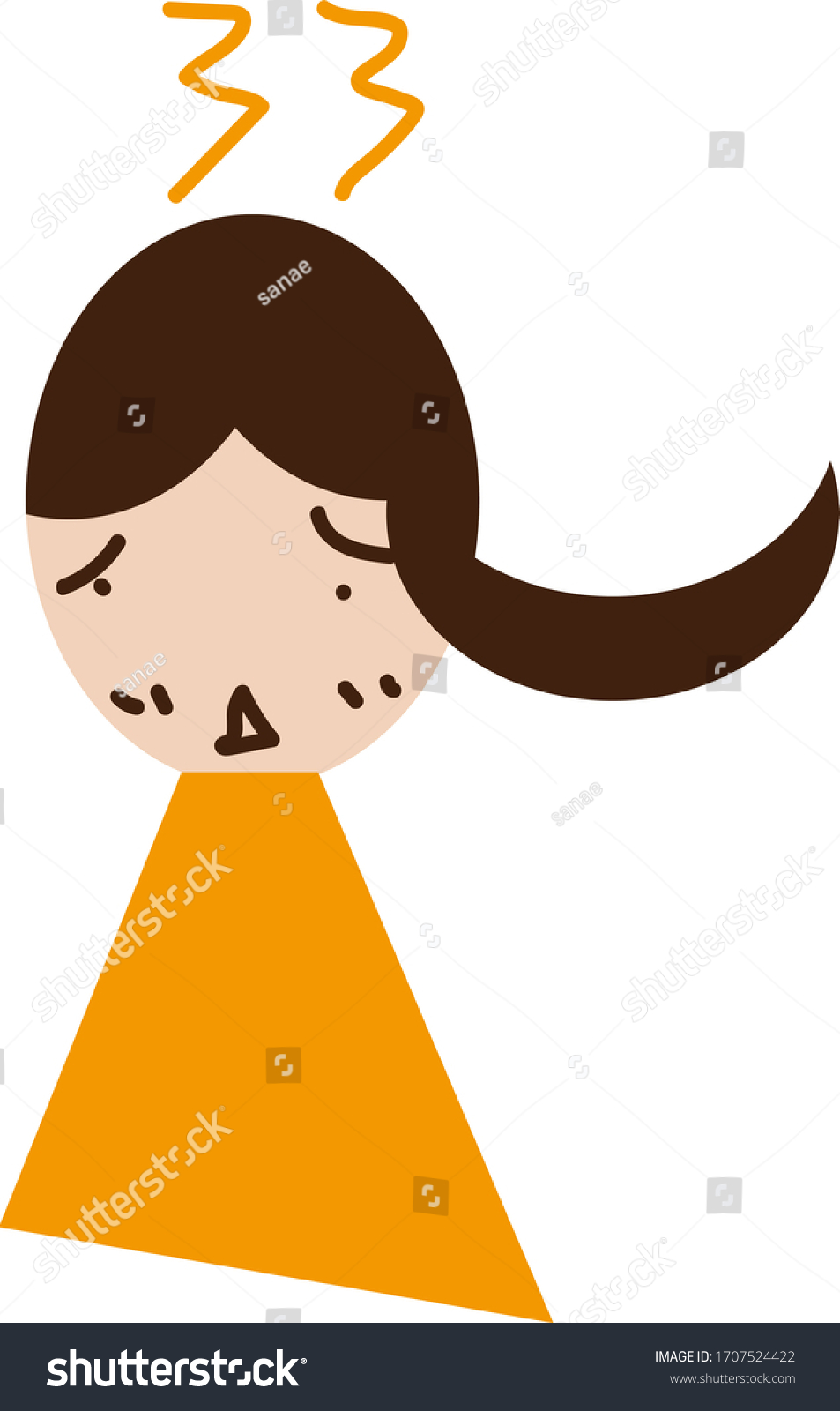Frustrated Woman Cartoon Character Illustration Stock Illustration 1707524422 Shutterstock
