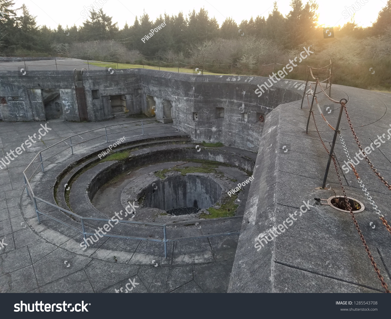 Ft Stevens Disappearing Guns Stock Photo (Edit Now) 1285543708