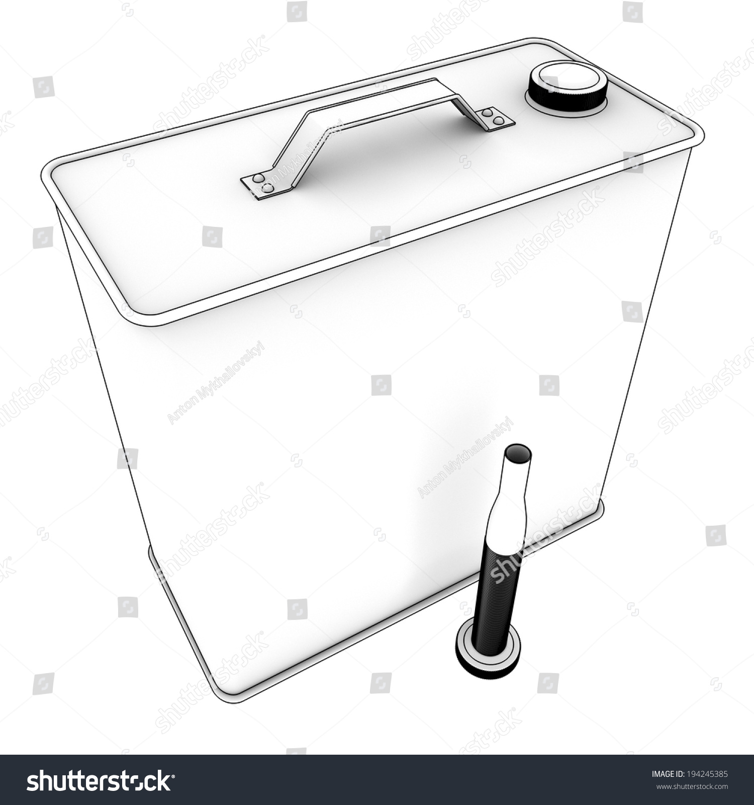 Fuel Container Realistic Isolated White Background Stock Illustration ...