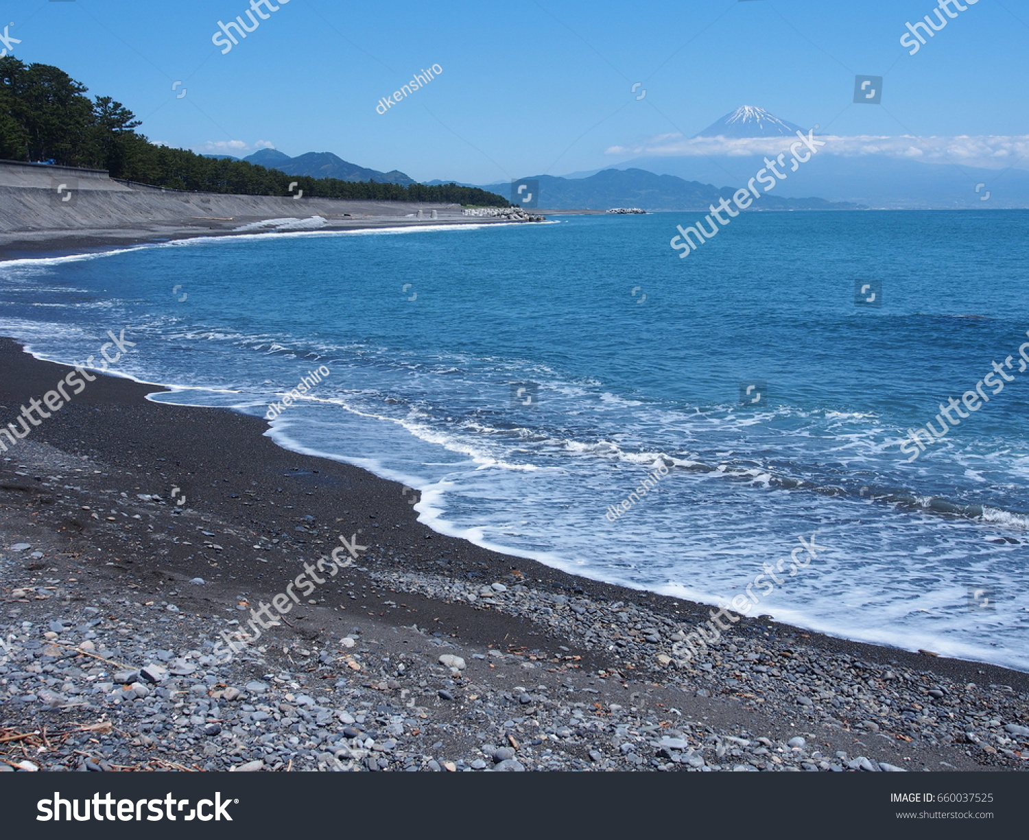 Fuji Mountain Miho No Matsubara Beach Stock Photo Edit Now