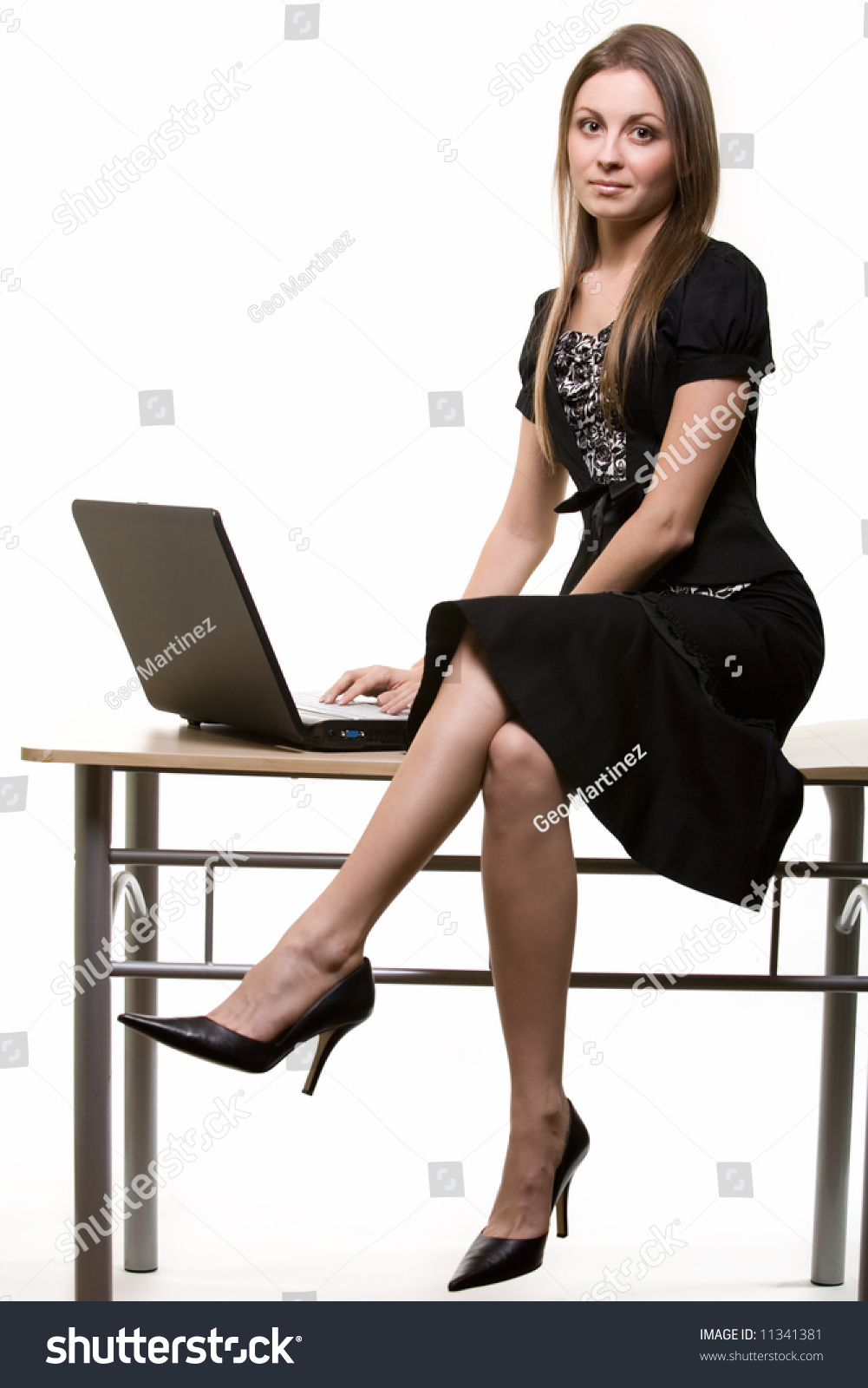 Full Body Young Brunette Business Woman Stock Photo 11341381 - Shutterstock