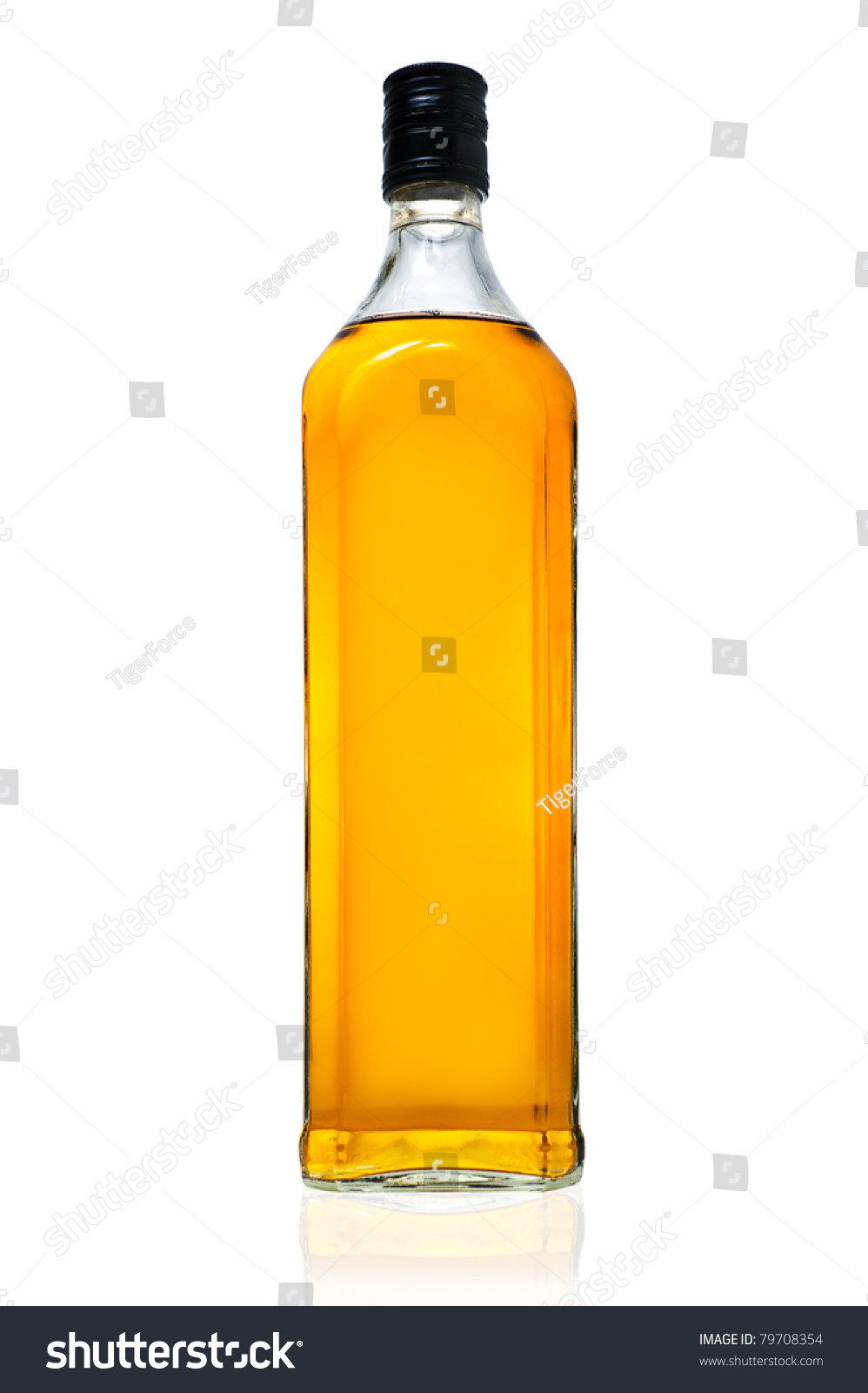 Full Bottle Whiskey On White Background Stock Photo 79708354 - Shutterstock