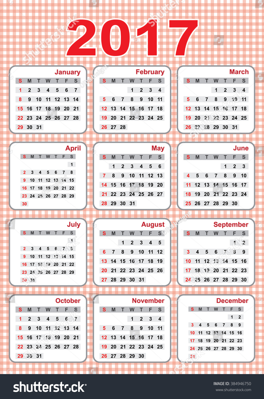 full 2017 calendar