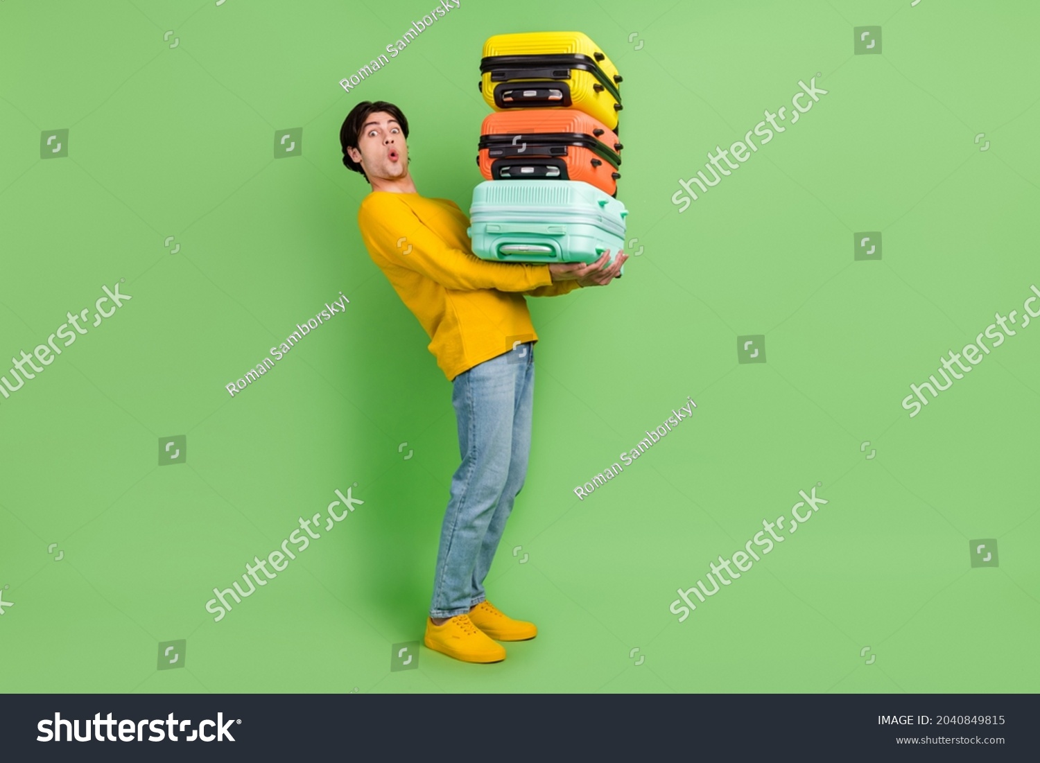 Full Length Body Size Photo Man Stock Photo Shutterstock