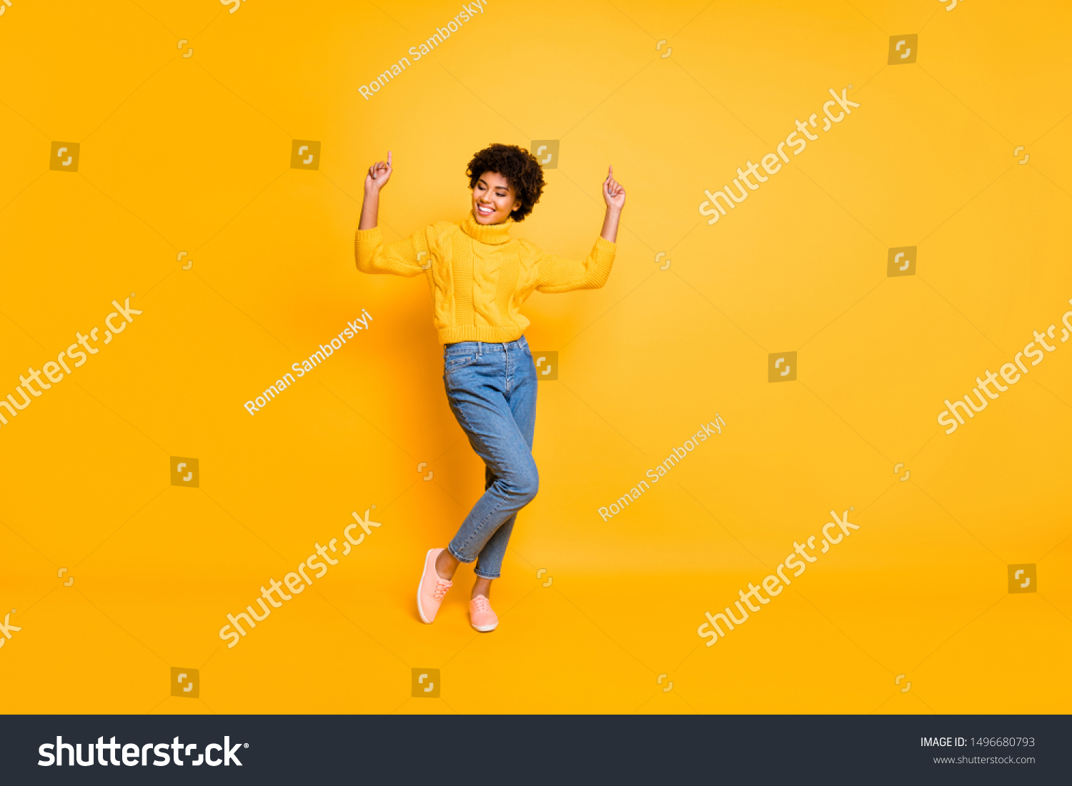 Full Length Body Size Photo Curly Stock Photo 1496680793 | Shutterstock