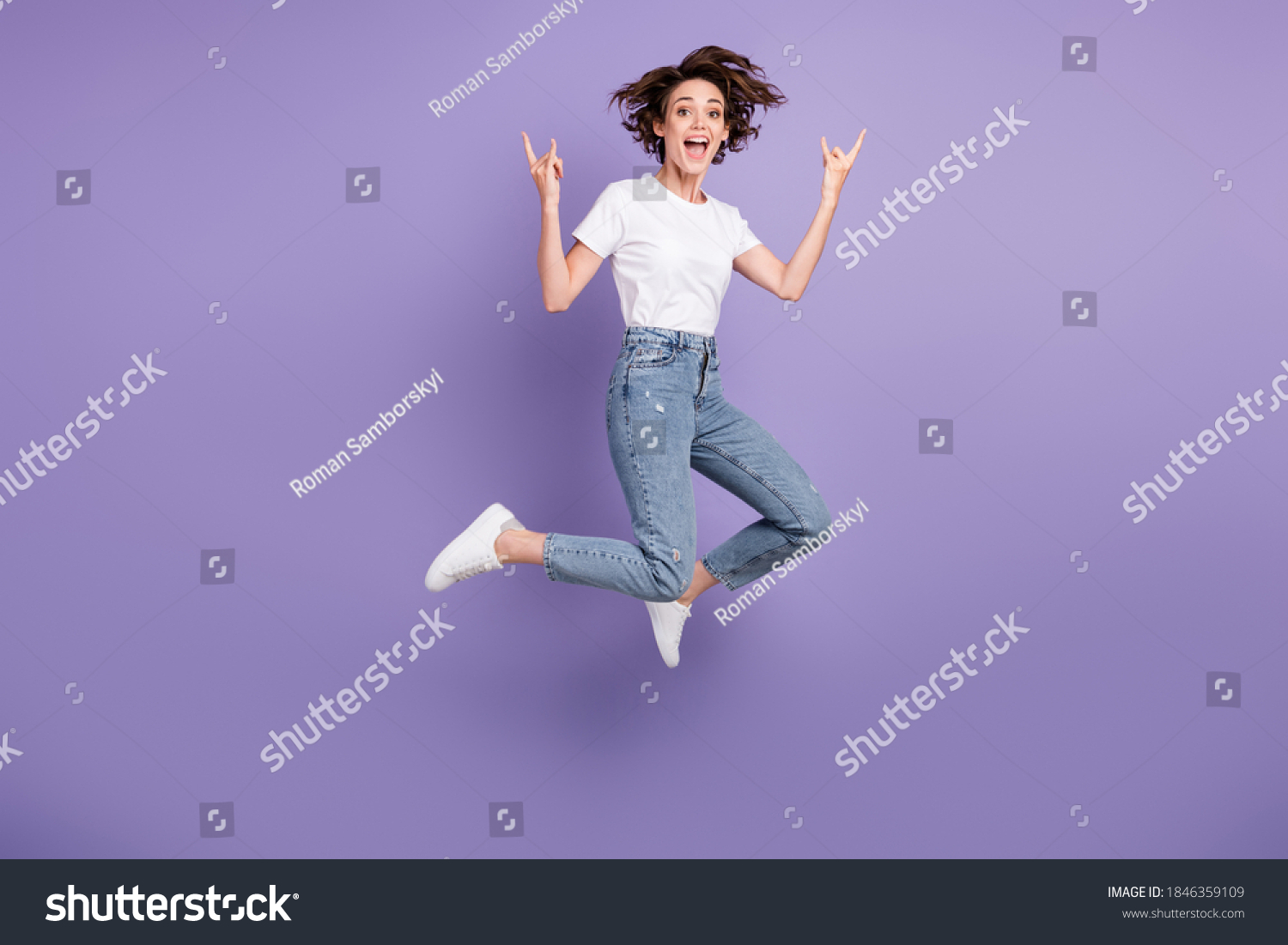 Full Length Body Size Photo Girl Stock Photo 1846359109 | Shutterstock