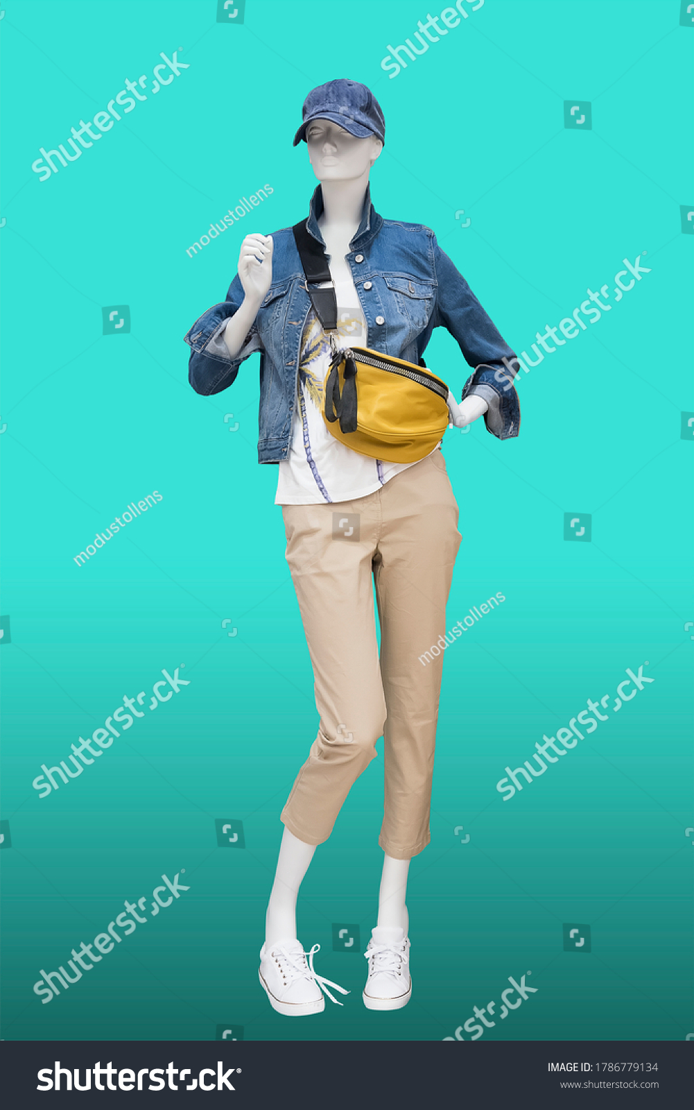 Full Length Female Mannequin Dressed Fashionable Stock Photo 1786779134   Stock Photo Full Length Female Mannequin Dressed In Fashionable Clothes Isolated On Green Background No Brand 1786779134 