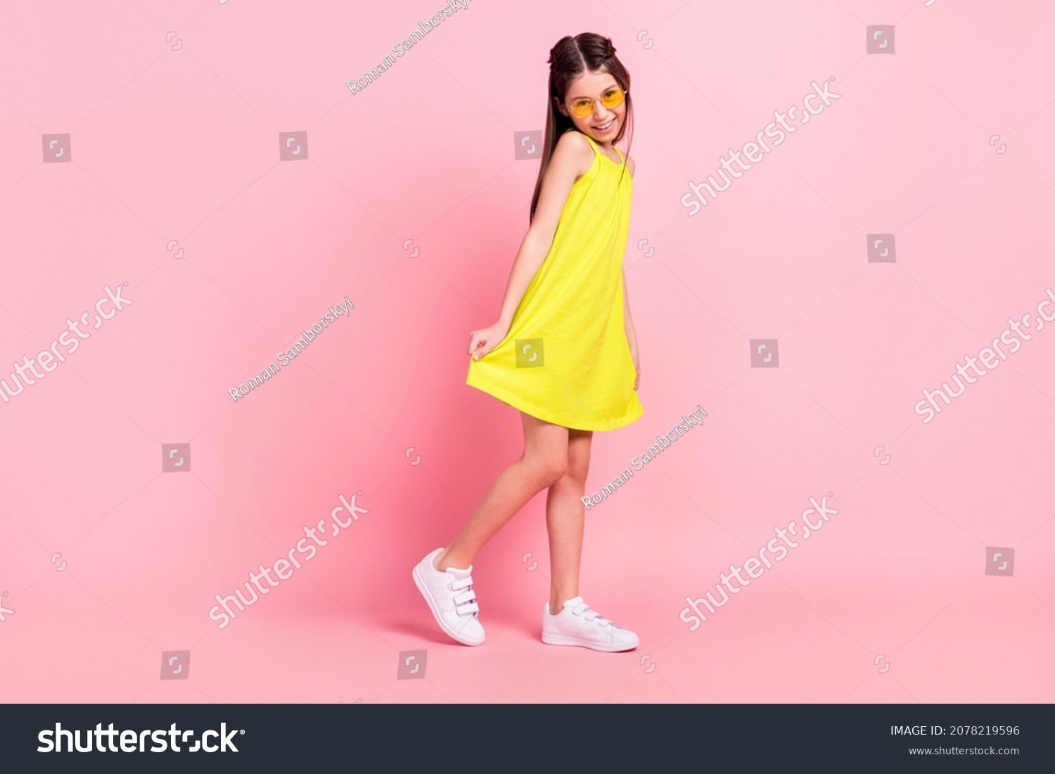 Full Length Photo Cute Adorable School Stock Photo 2078219596 ...