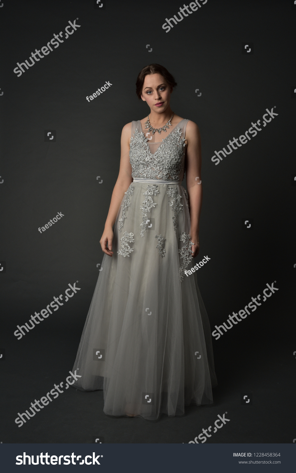 Full Length Portrait Brunette Girl Wearing Stock Photo Shutterstock