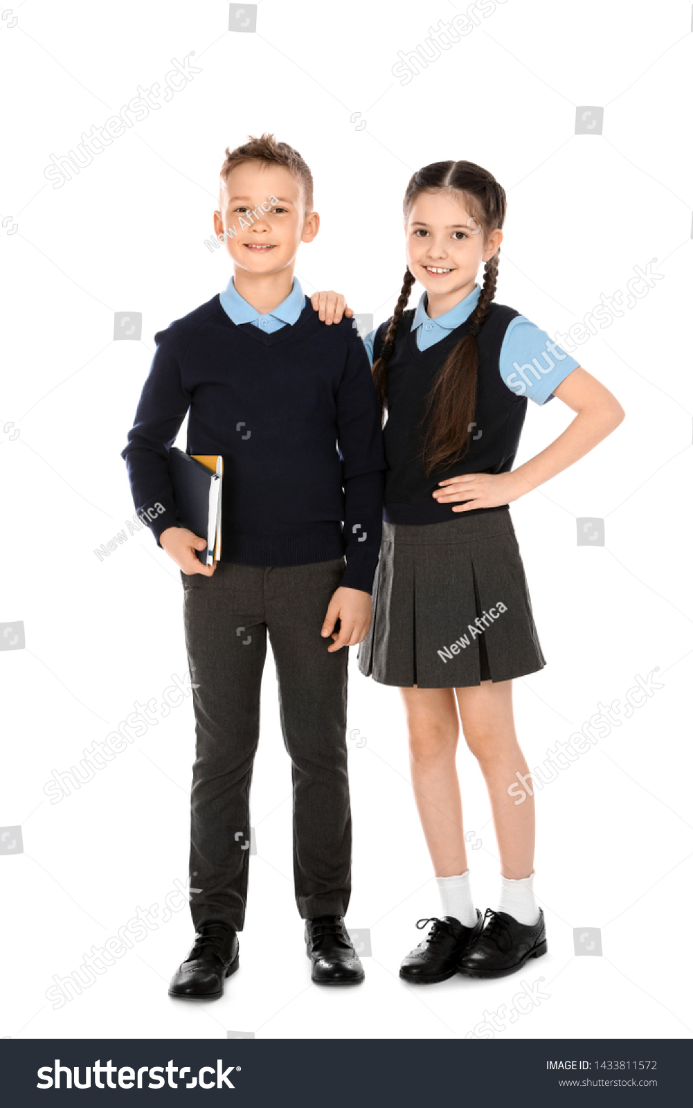 Full Length Portrait Cute Children School Stock Photo 1433811572 