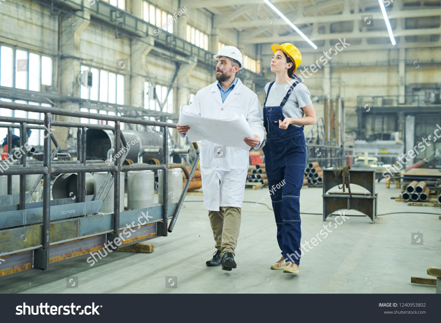 Full Length Portrait Female Factory Worker Stock Photo (Edit Now ...