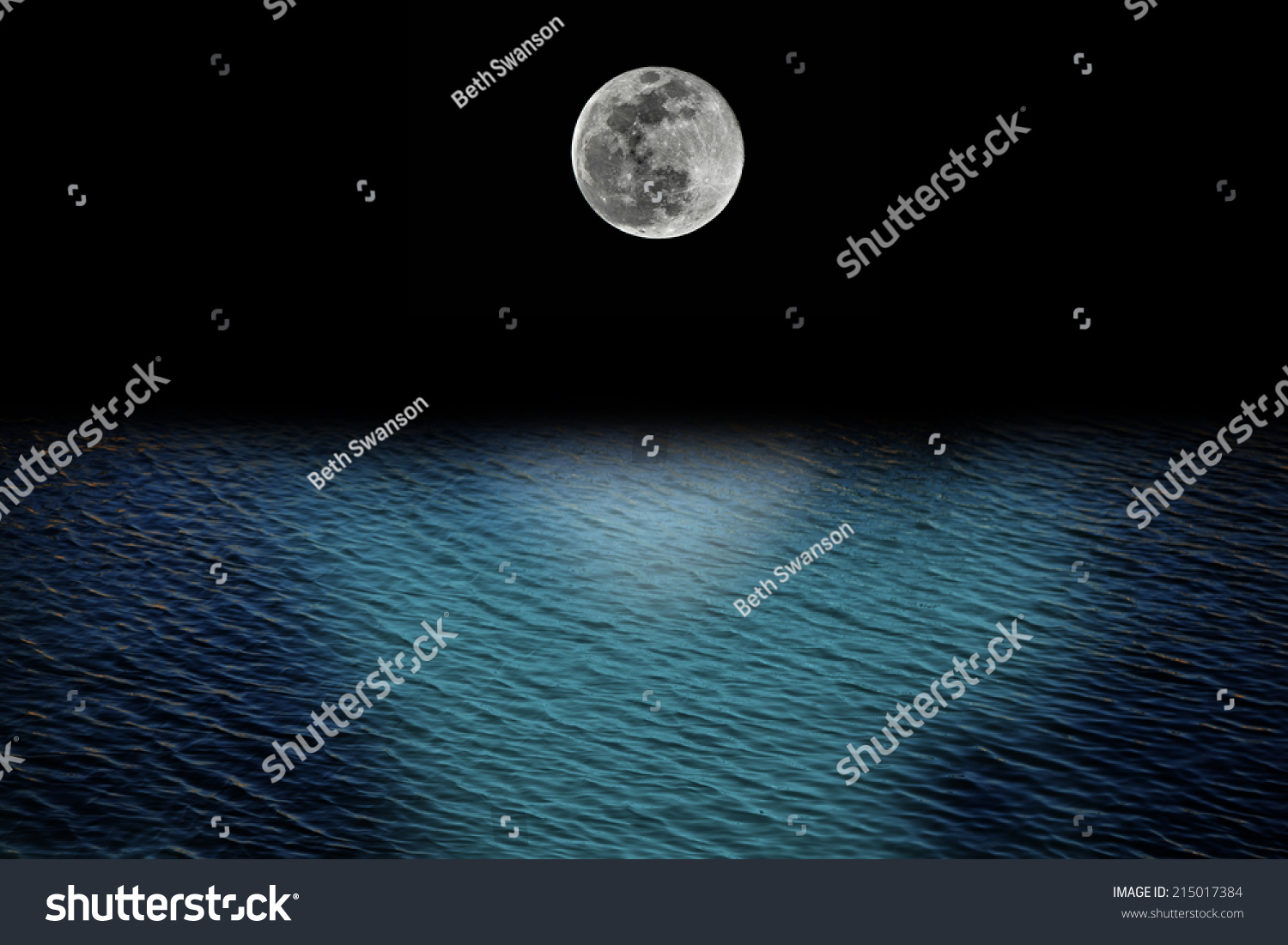 Full Moon Tides Concept Ocean Stock Photo 215017384 | Shutterstock