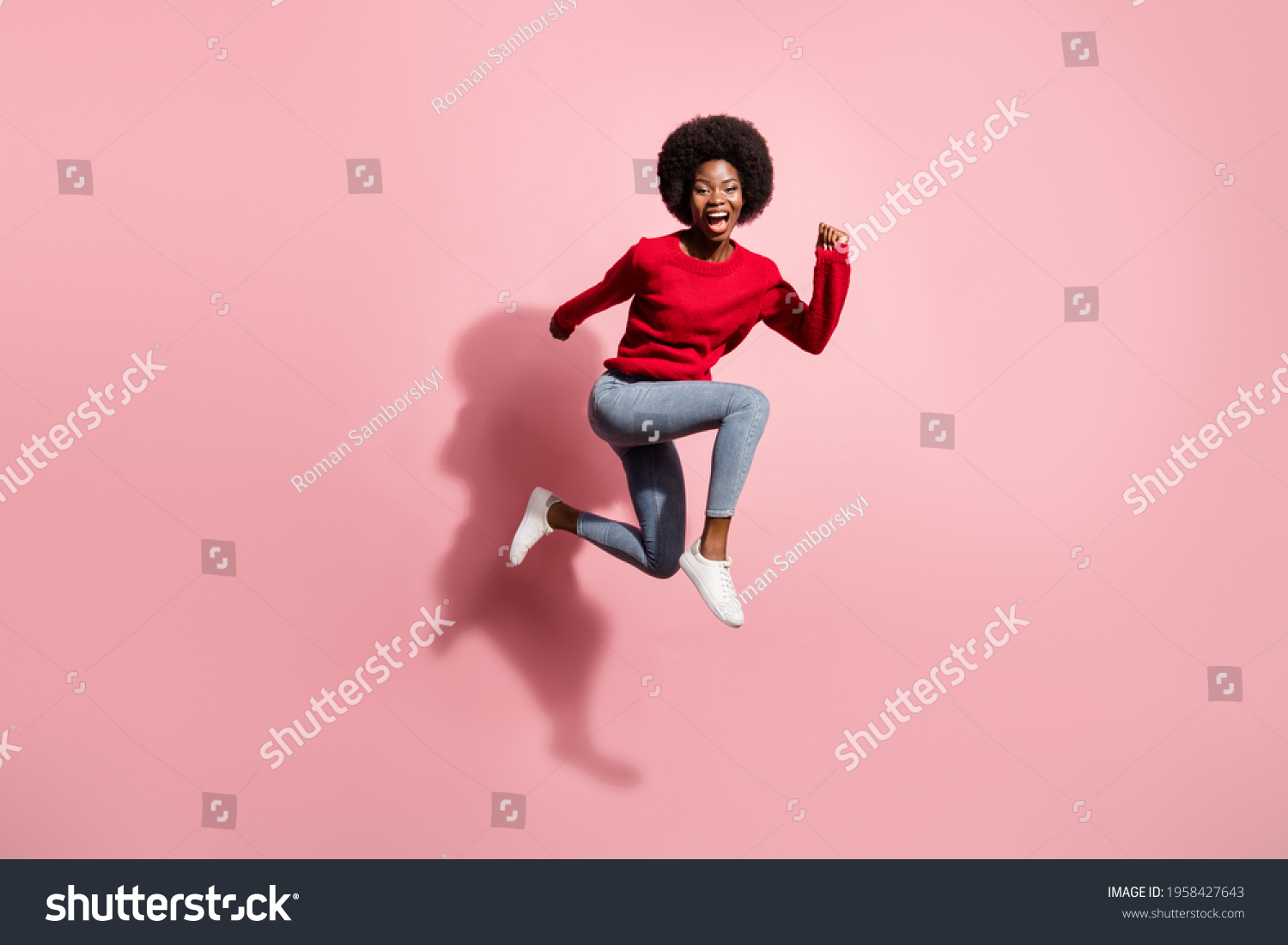 5,853 Black lady jumping happy Images, Stock Photos & Vectors